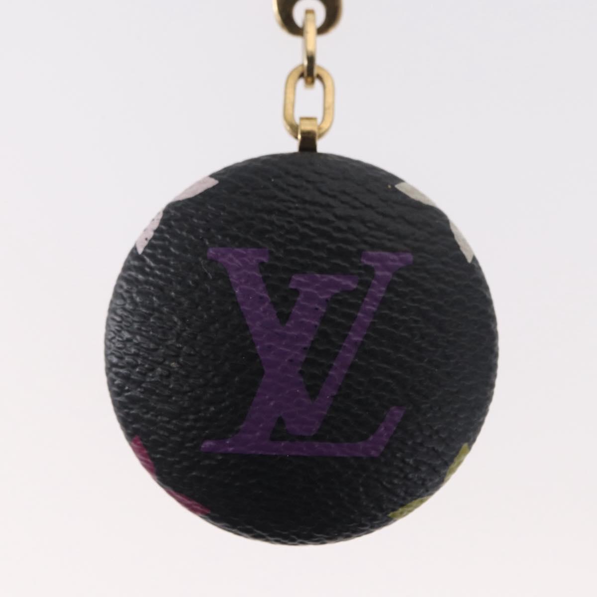 LOUIS VUITTON Monogram Multicolor Astropill Key Holder Black M51912 Auth 157928