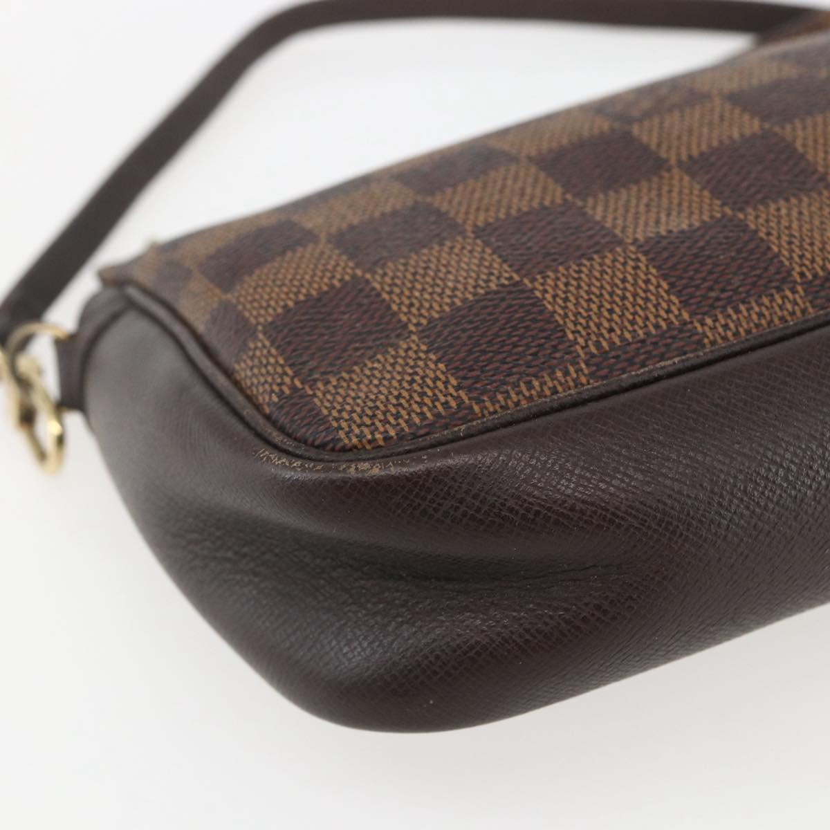 LOUIS VUITTON Damier Ebene Trousse Makeup Pouch N51982 LV Auth 157945