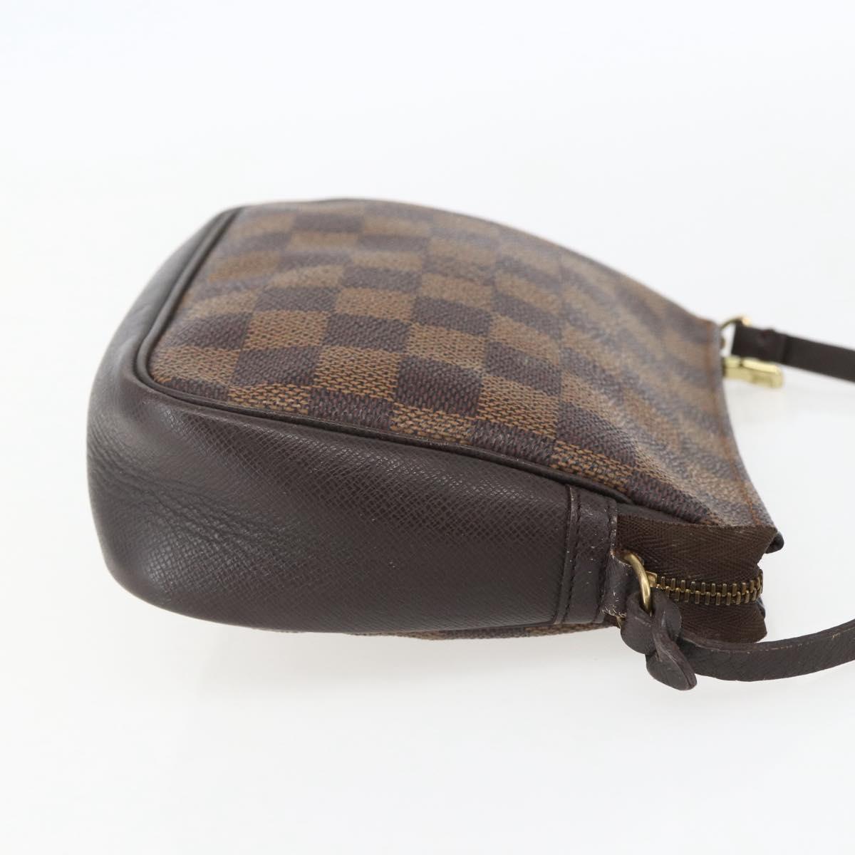 LOUIS VUITTON Damier Ebene Trousse Makeup Pouch N51982 LV Auth 157945