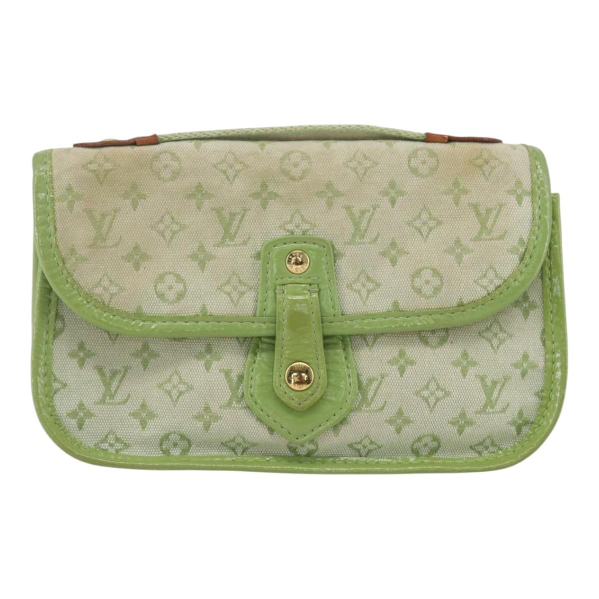 LOUIS VUITTON Monogram Mini Mini Trousse Marie Kate Green M92935 LV Auth 157946