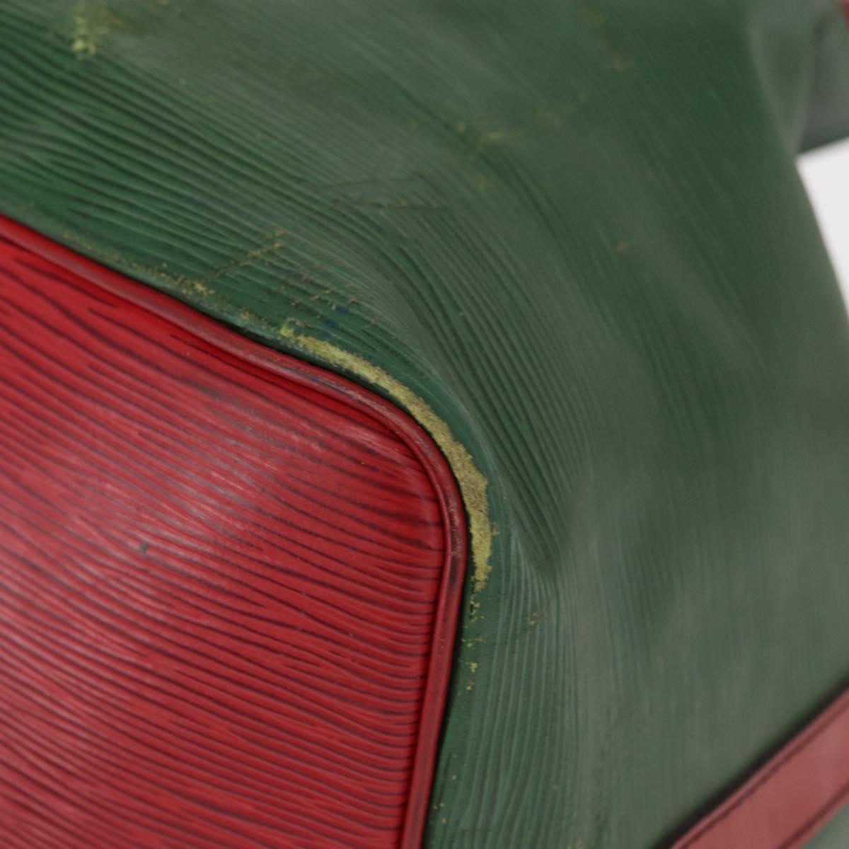 LOUIS VUITTON Epi Petit Noe Shoulder Bag Bicolor Green Red M44147 LV Auth 157957