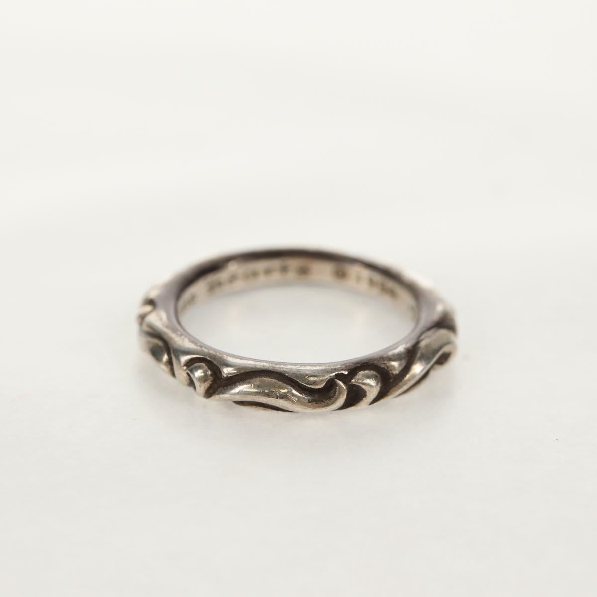 Chrome Hearts Scroll Banding Ring Ag925 Silver Auth 157976SAM