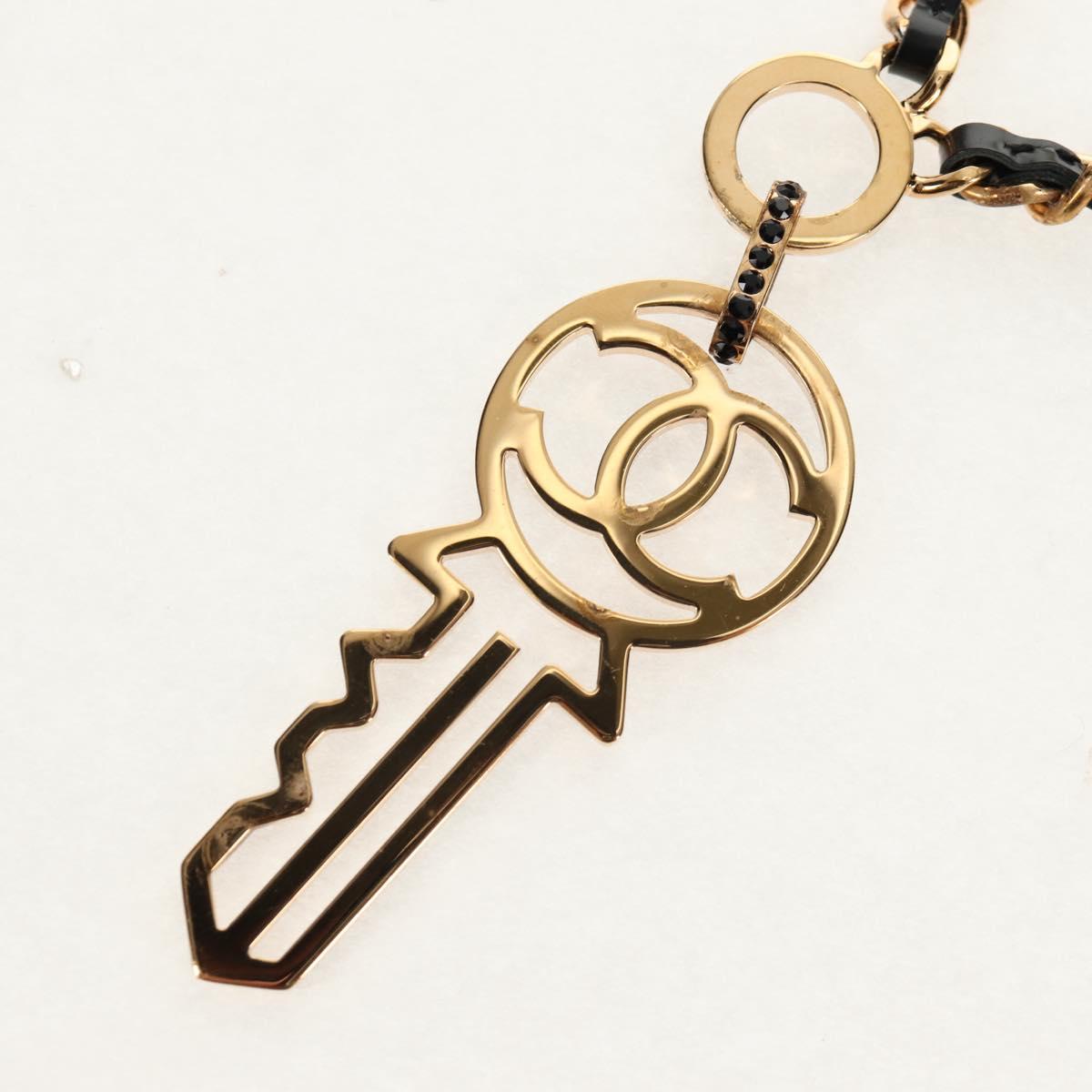 CHANEL Necklace metal Gold CC Auth 157977SM