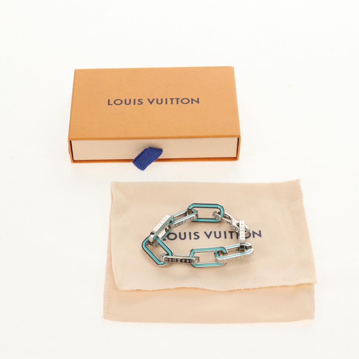 LOUIS VUITTON Brassle Monogram Links Bracelet metal Silver M80195 Auth 157982SM