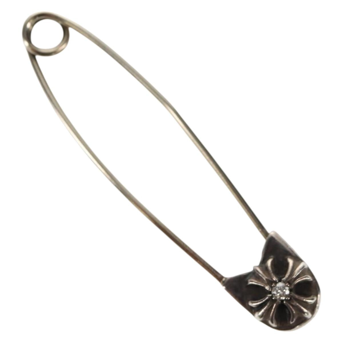 Chrome Hearts Large Safety Pin 1PD Ag925 Silver Auth 157995SAM