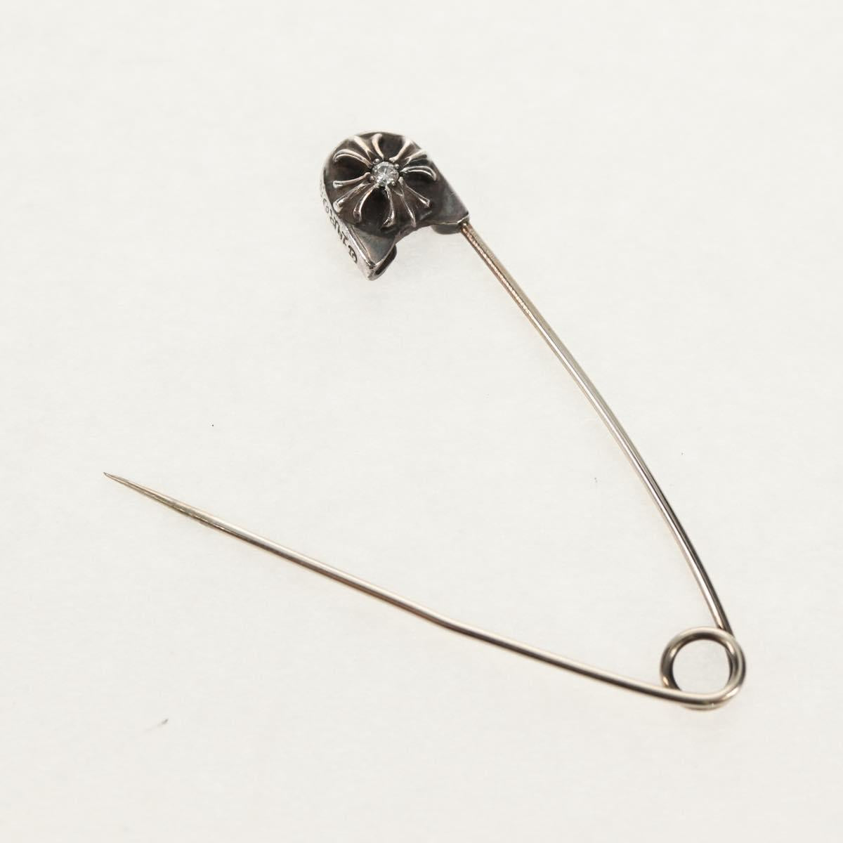 Chrome Hearts Large Safety Pin 1PD Ag925 Silver Auth 157995SAM
