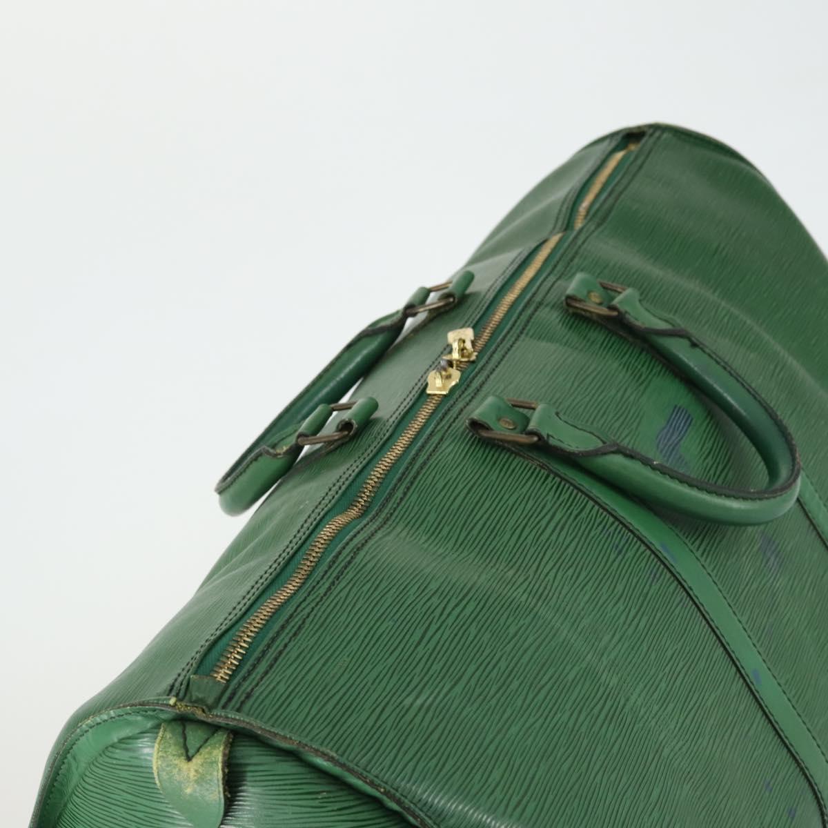LOUIS VUITTON Epi Keepall 55 Boston Bag Green M42954 LV Auth 158013