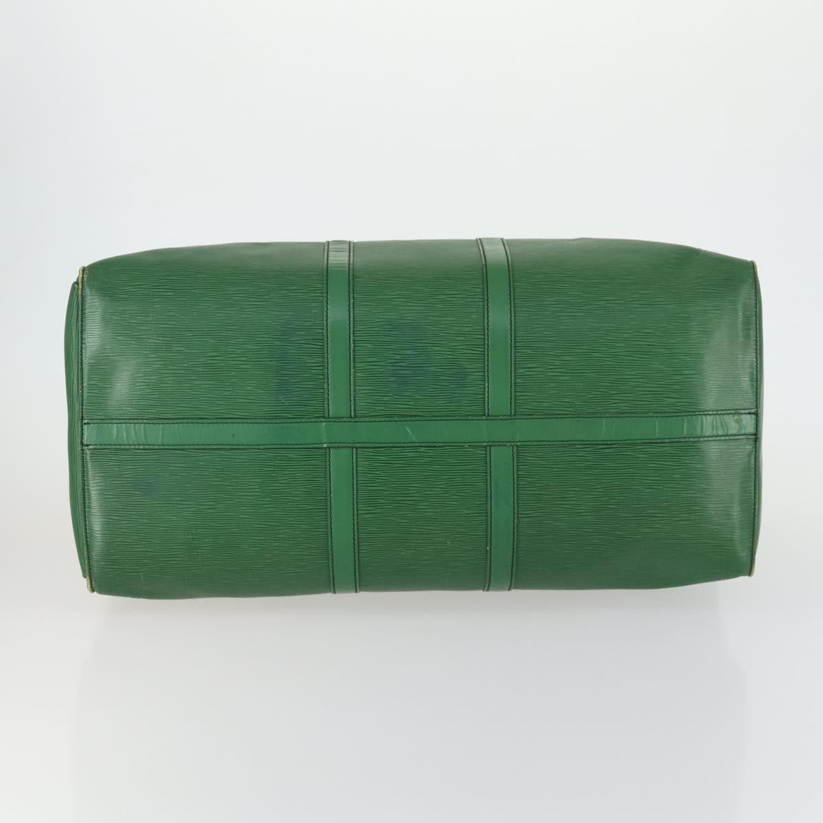 LOUIS VUITTON Epi Keepall 55 Boston Bag Green M42954 LV Auth 158013