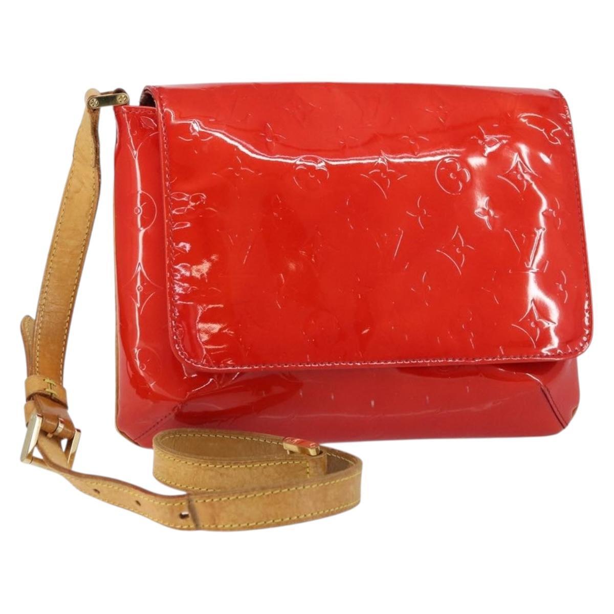 LOUIS VUITTON Monogram Vernis Thompson Street Bag Red M91094 LV Auth 158014
