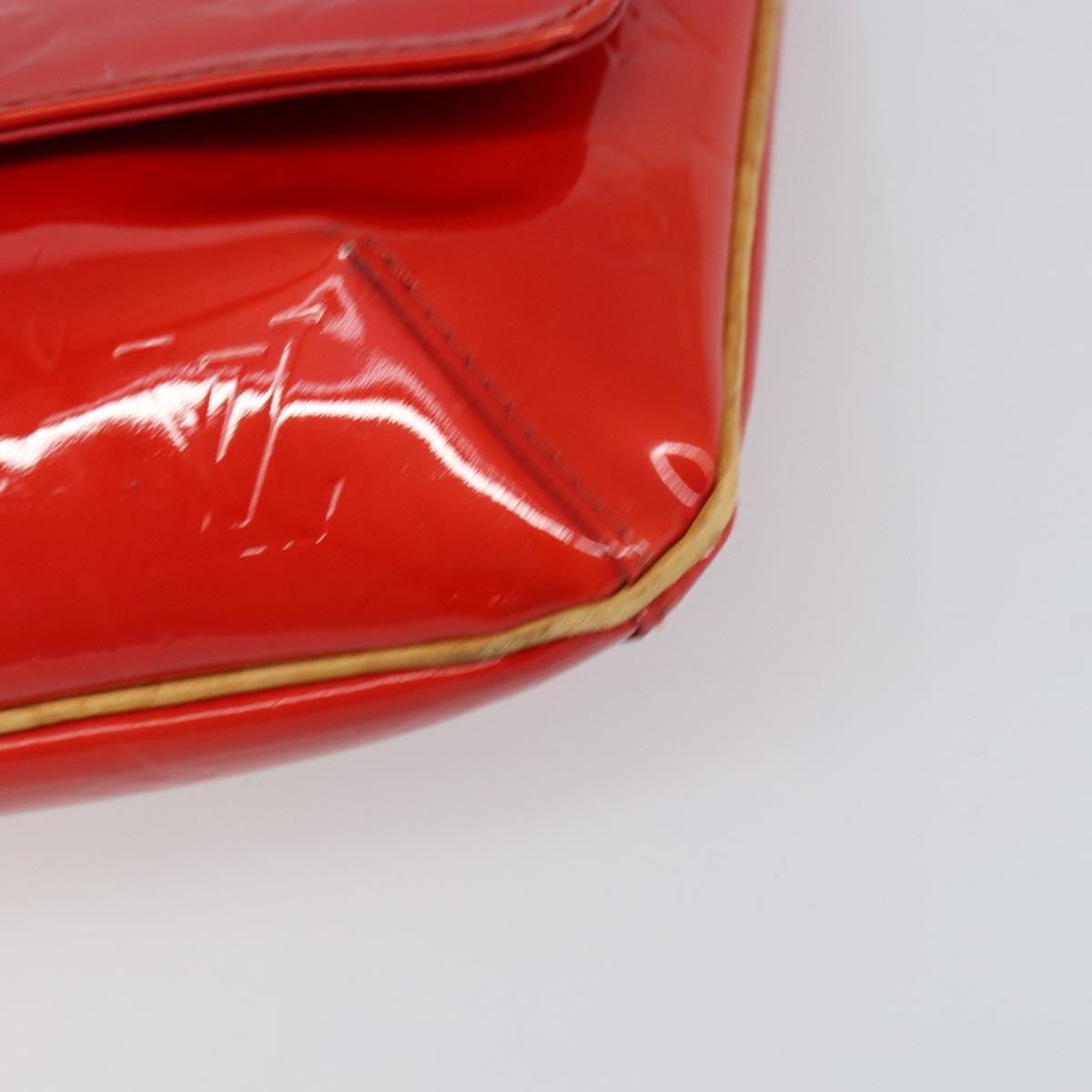 LOUIS VUITTON Monogram Vernis Thompson Street Bag Red M91094 LV Auth 158014