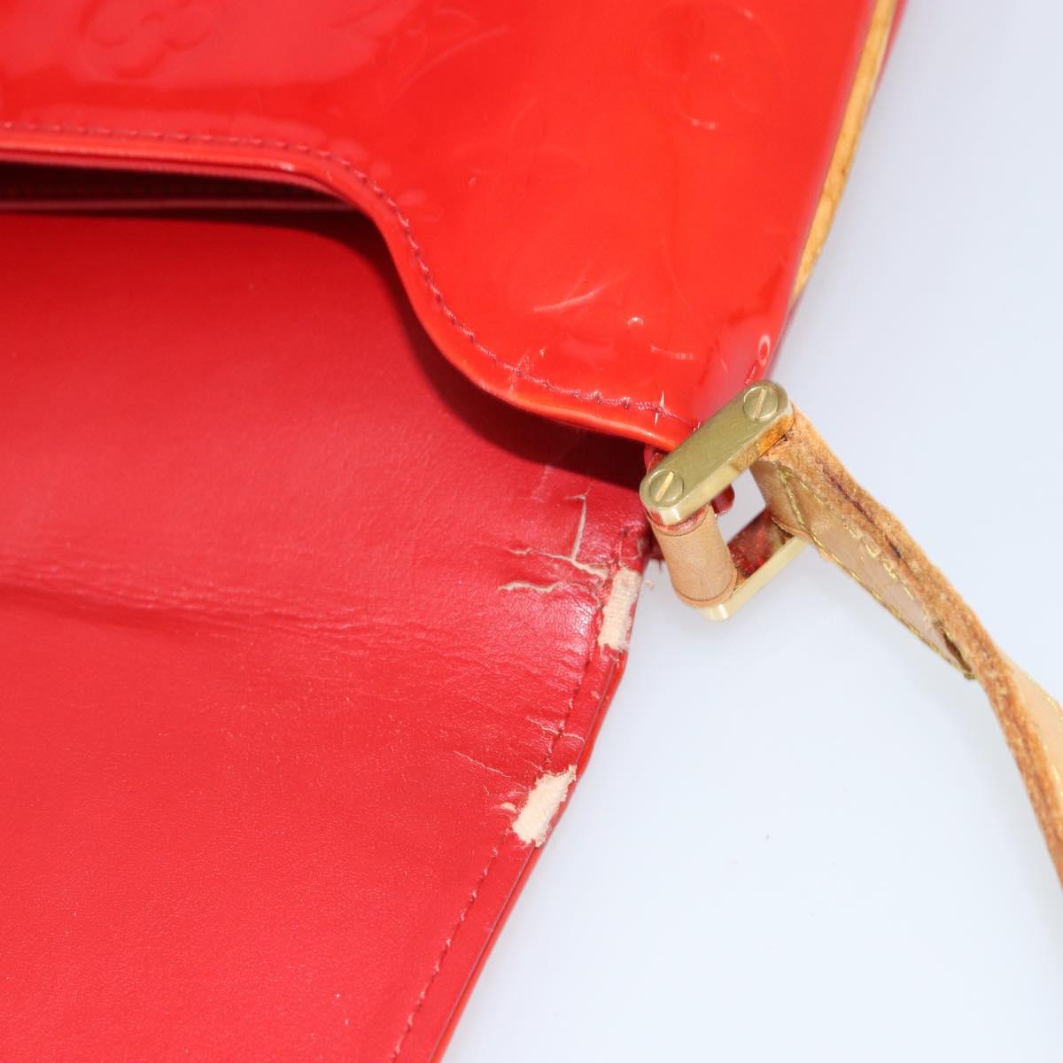 LOUIS VUITTON Monogram Vernis Thompson Street Bag Red M91094 LV Auth 158014