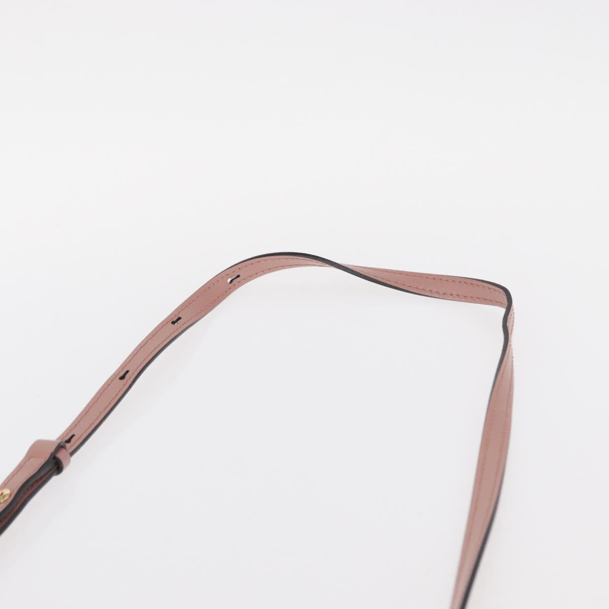 Salvatore Ferragamo Chain Vala Shoulder Bag Leather 2way Pink Gold Auth 158017