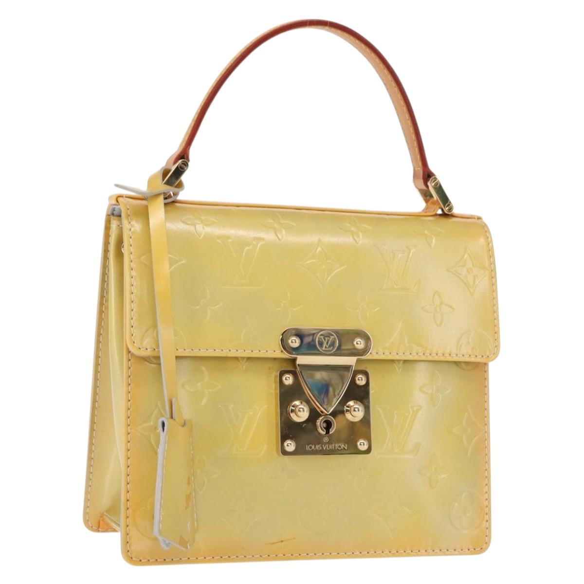 LOUIS VUITTON Monogram Vernis Spring street Hand Bag Gris M91029 LV Auth 158021