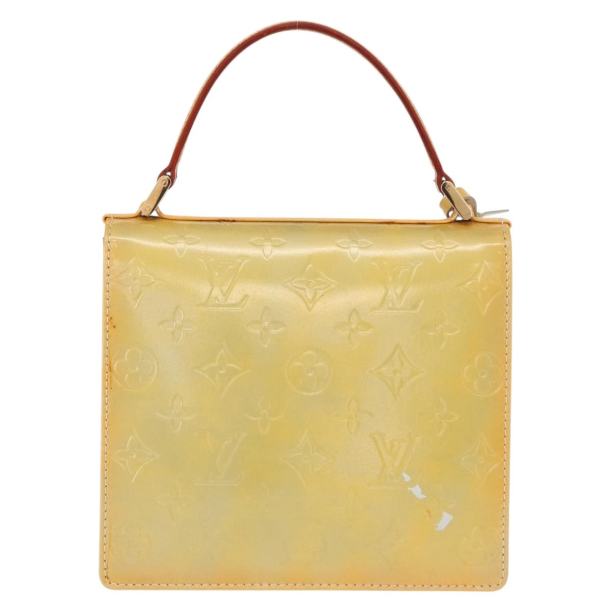LOUIS VUITTON Monogram Vernis Spring street Hand Bag Gris M91029 LV Auth 158021