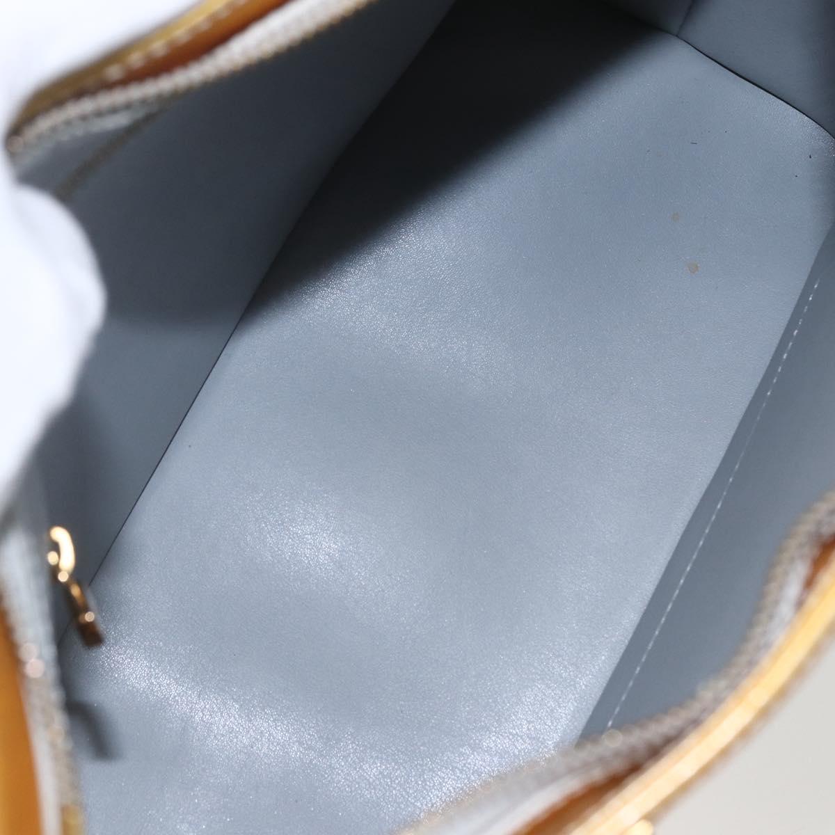 LOUIS VUITTON Monogram Vernis Houston Hand Bag Beige M91004 LV Auth 158036