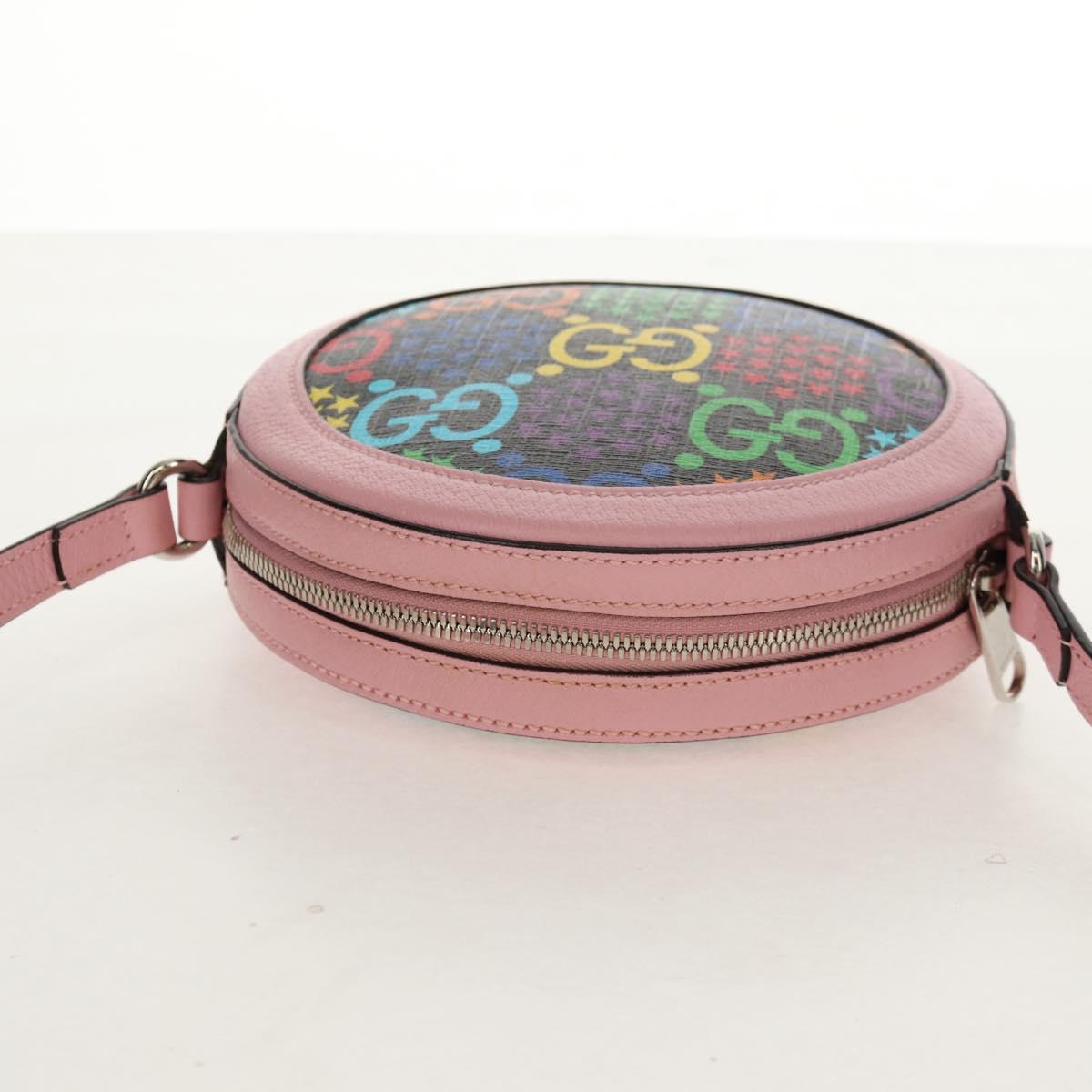 GUCCI GG Psychedelic Shoulder Bag PVC Multicolor Silver 603938 Auth 158059M