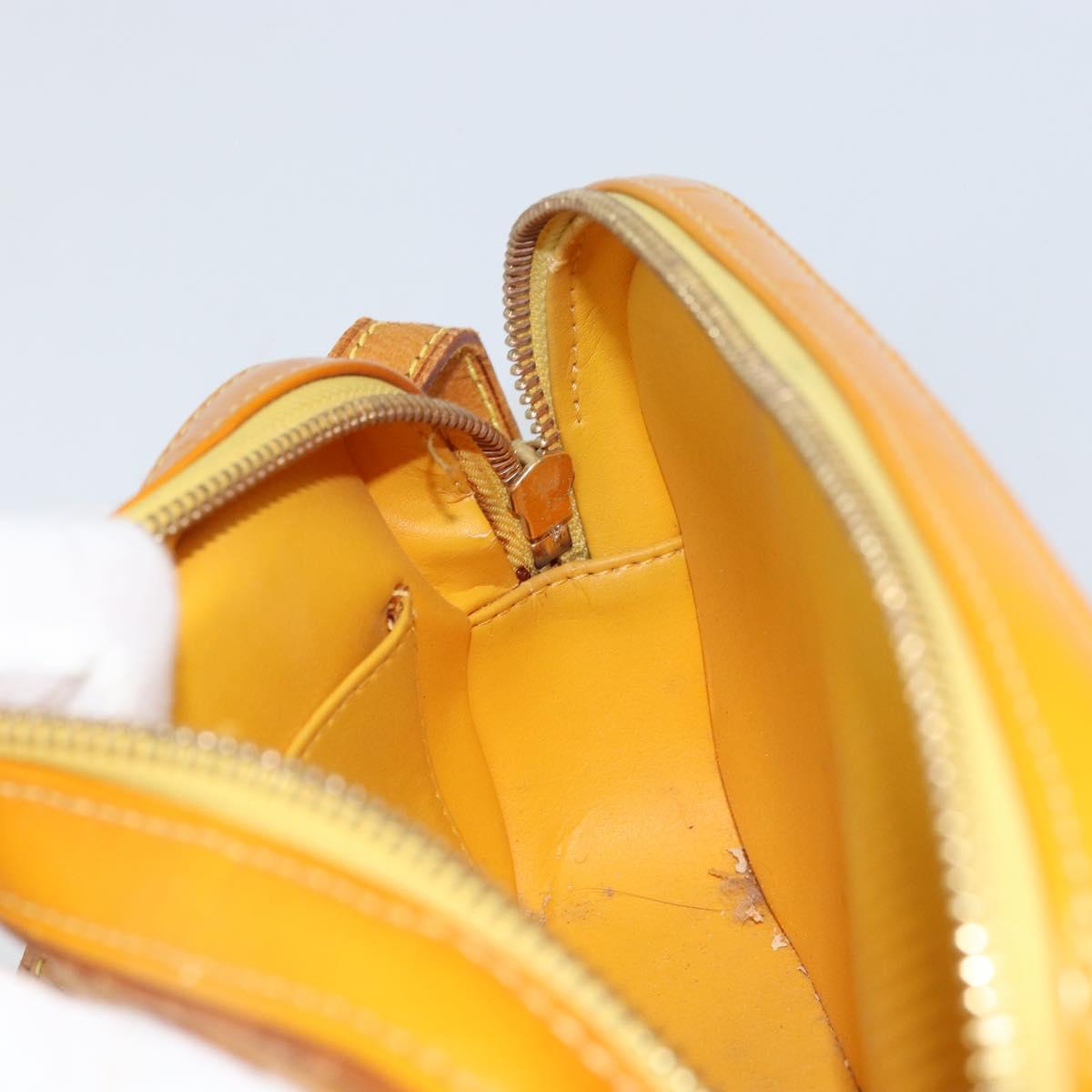 LOUIS VUITTON Monogram Vernis Christy MM Shoulder Bag Jaune M91108 Auth 158060