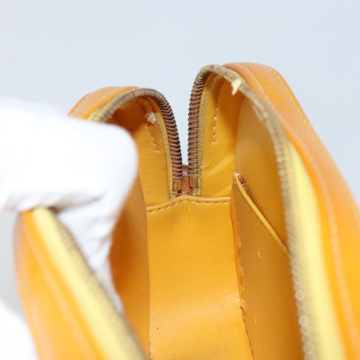 LOUIS VUITTON Monogram Vernis Christy MM Shoulder Bag Jaune M91108 Auth 158060