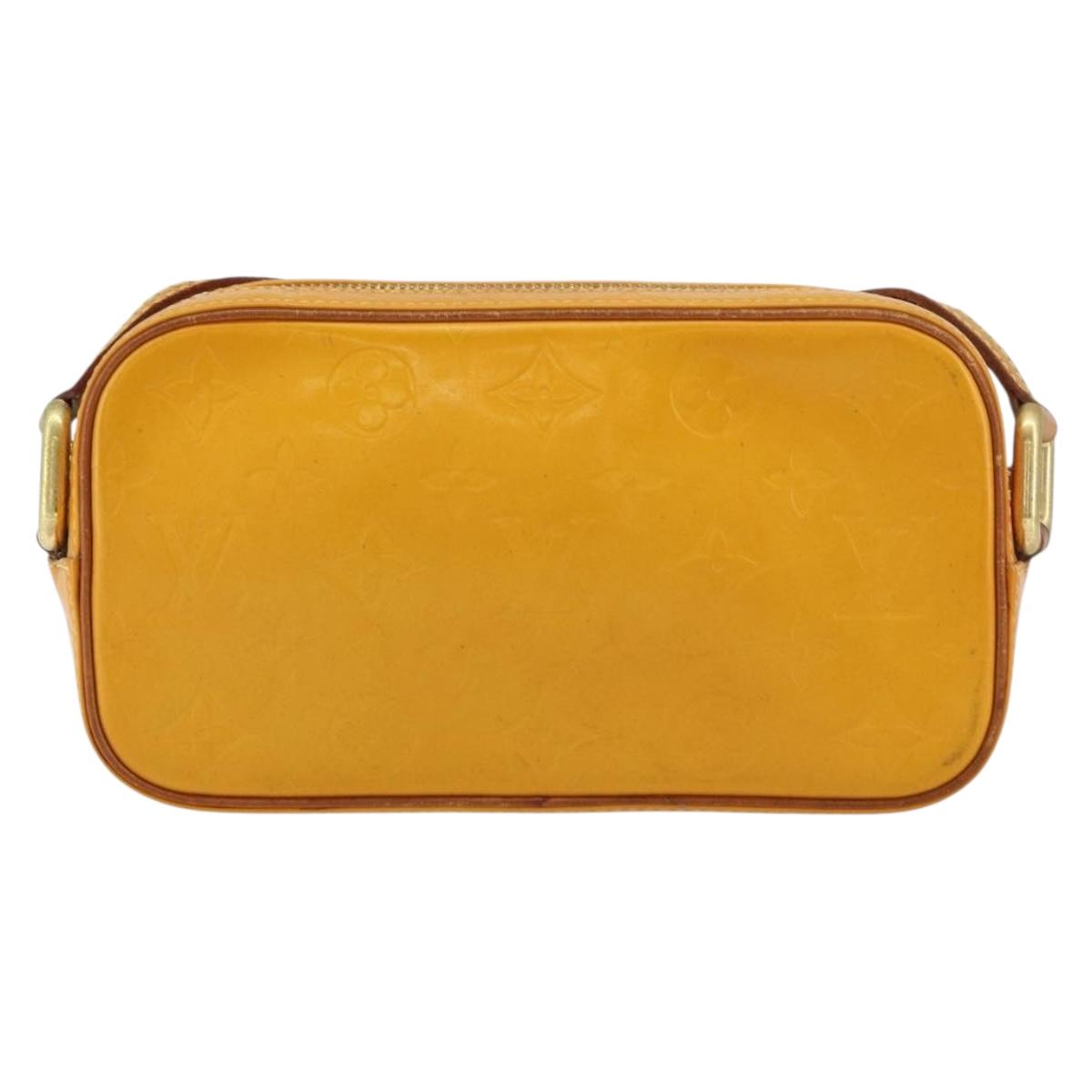 LOUIS VUITTON Monogram Vernis Christy MM Shoulder Bag Jaune M91108 Auth 158060