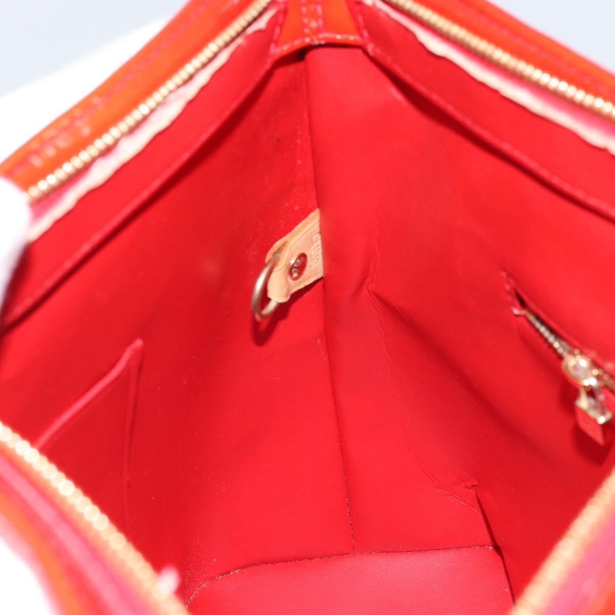 LOUIS VUITTON Monogram Vernis Houston Hand Bag Rouge M91092 LV Auth 158071