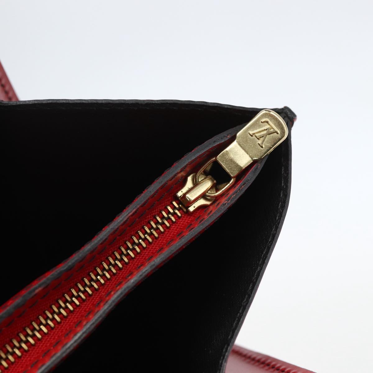LOUIS VUITTON Epi Bicolor Varenne Hand Bag Black Red M52387 LV Auth 158074