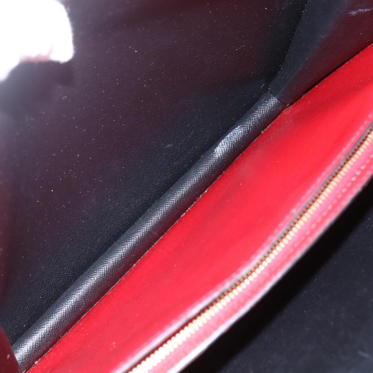 LOUIS VUITTON Epi Bicolor Varenne Hand Bag Black Red M52387 LV Auth 158074