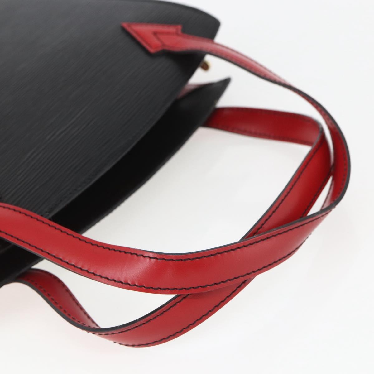 LOUIS VUITTON Epi Bicolor Varenne Hand Bag Black Red M52387 LV Auth 158074