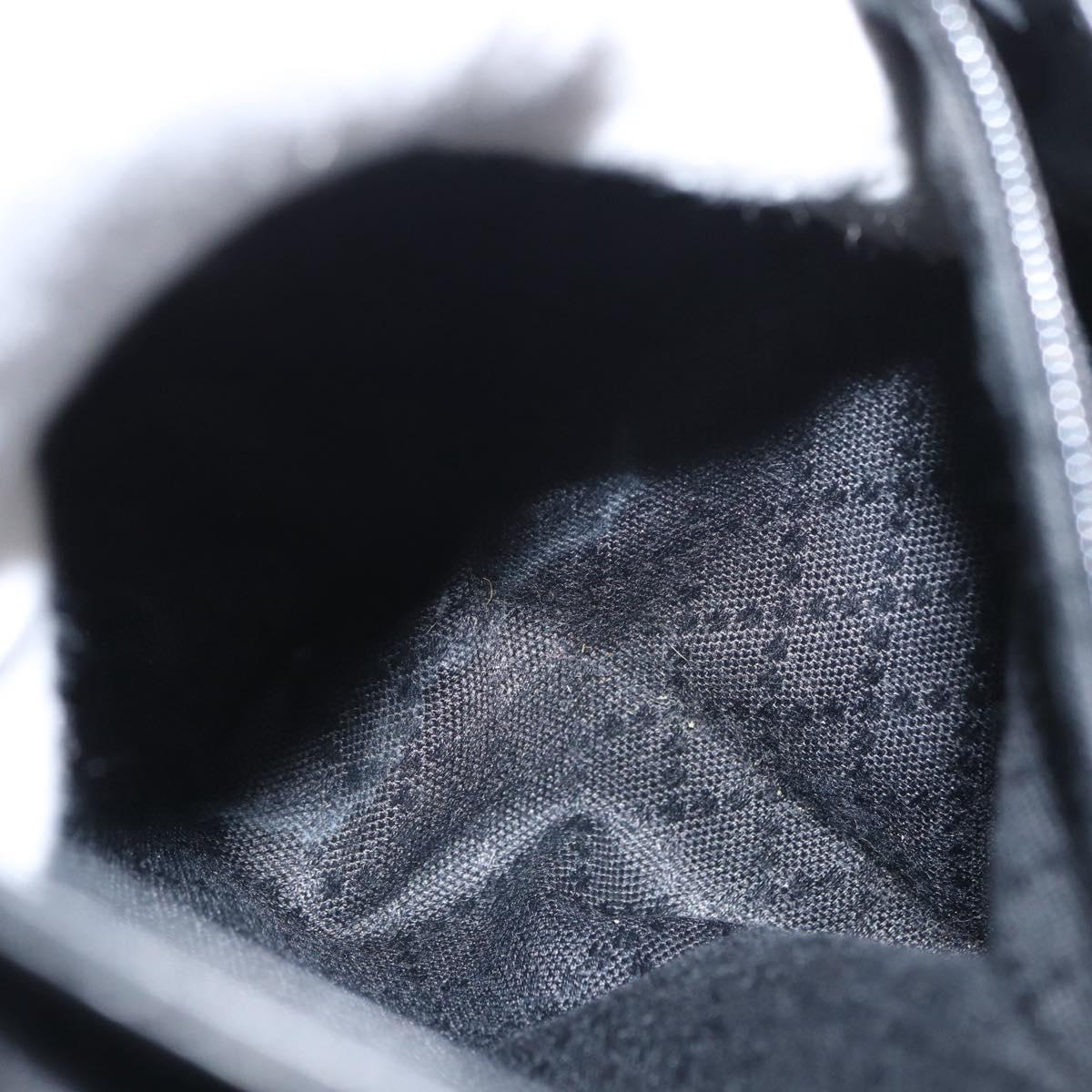 GUCCI Bamboo Backpack Enamel Black Silver 003 2058 0016 Auth 158076