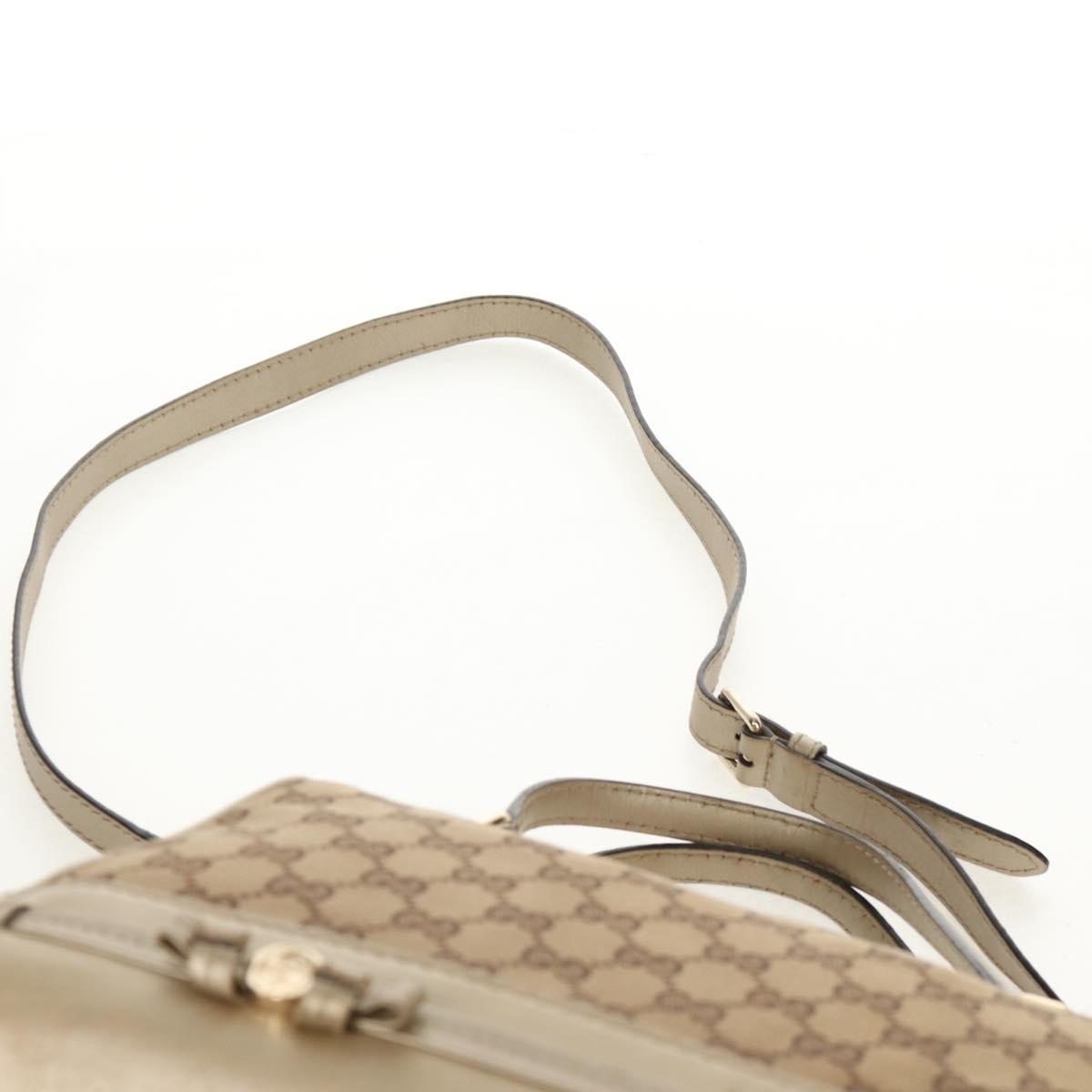 GUCCI GG Canvas Hand Bag 2way Beige Gold 269894 Auth 158077