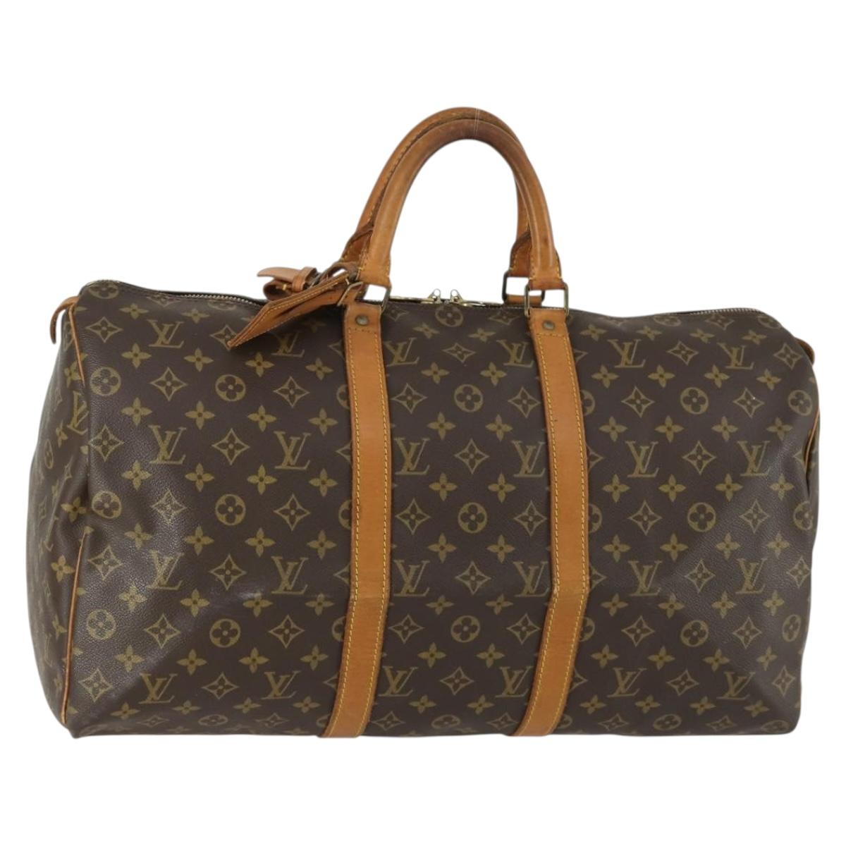 LOUIS VUITTON Monogram Keepall 50 Boston Bag M41426 LV Auth 158082