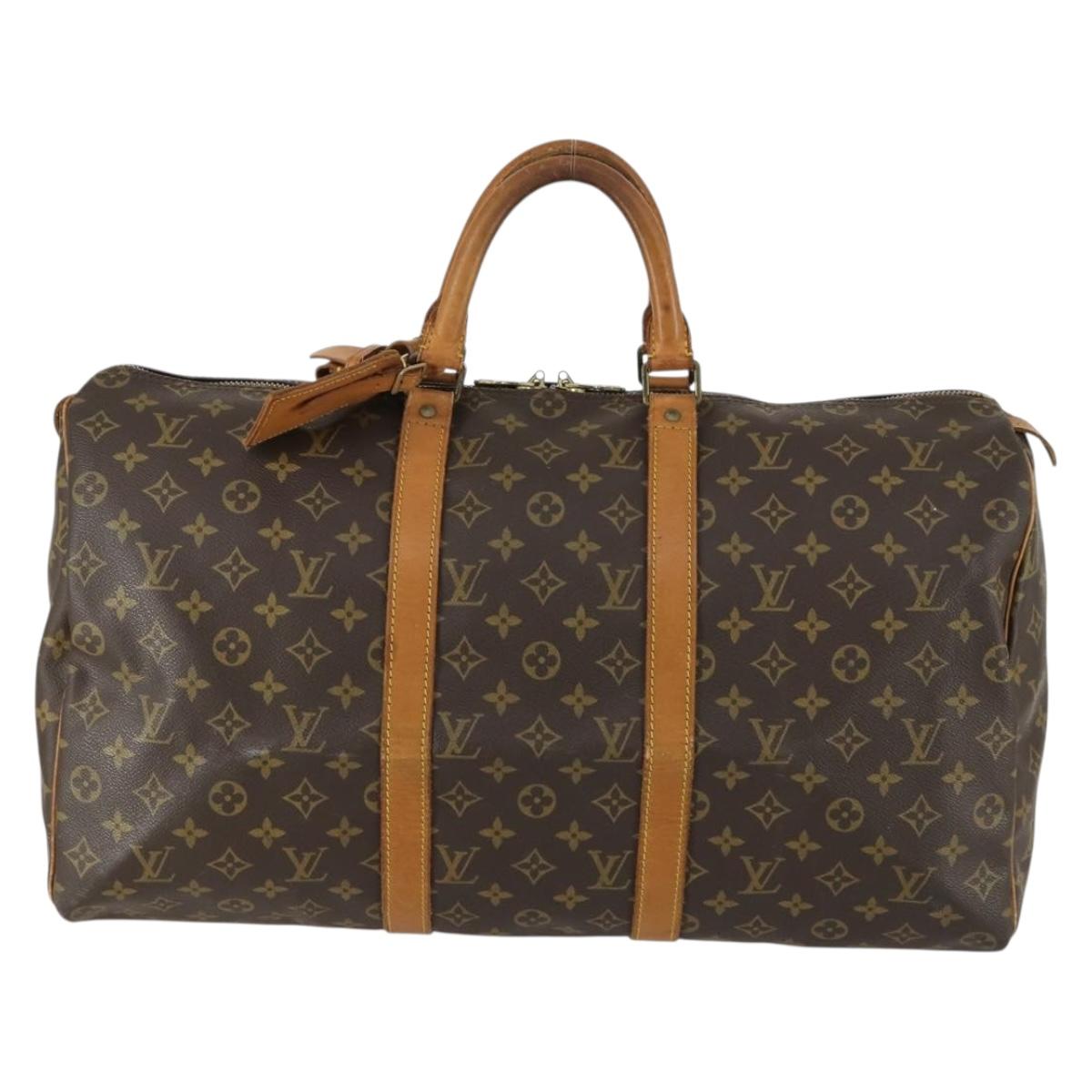 LOUIS VUITTON Monogram Keepall 50 Boston Bag M41426 LV Auth 158082