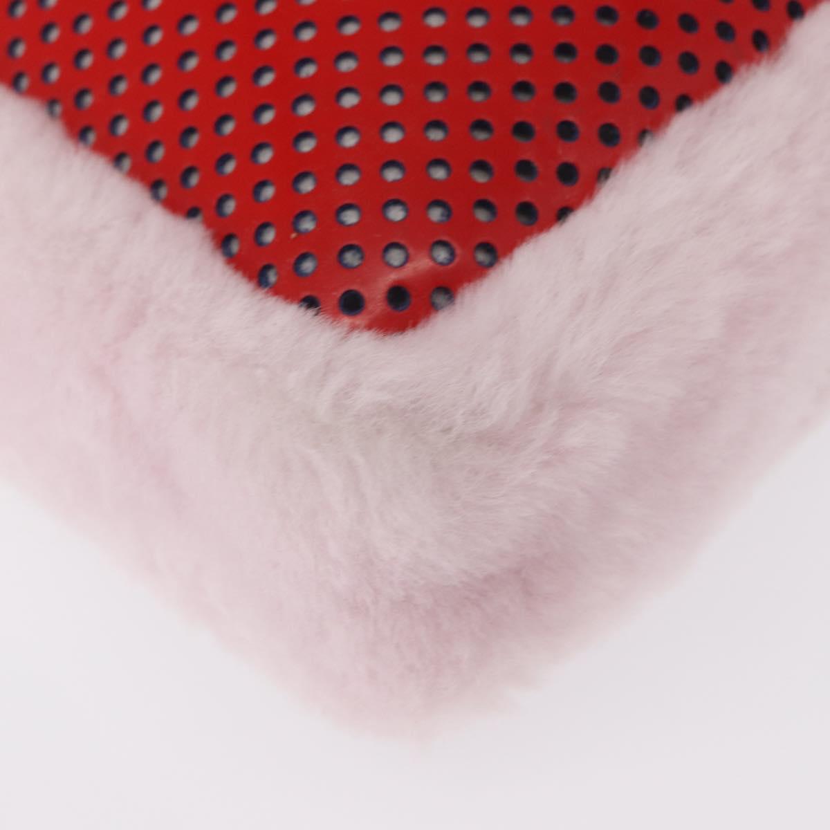 FENDI Hand Bag Mouton Pink Red Auth 158091