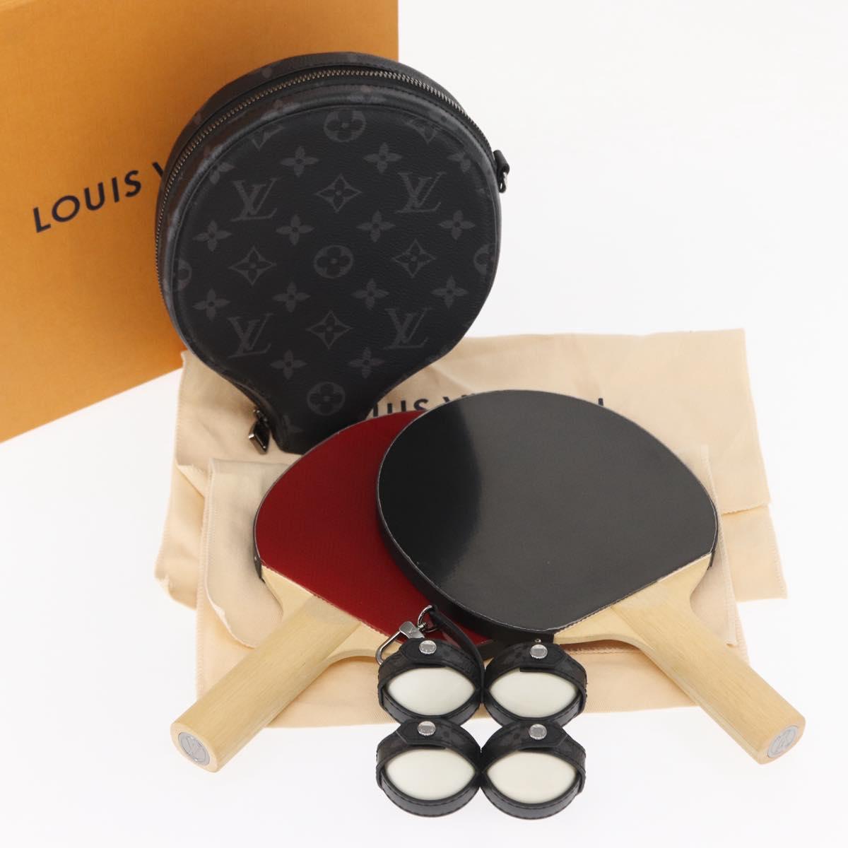 LOUIS VUITTON Monogram Eclipse Set Ping Pong James Club Case LV Auth 158098SM