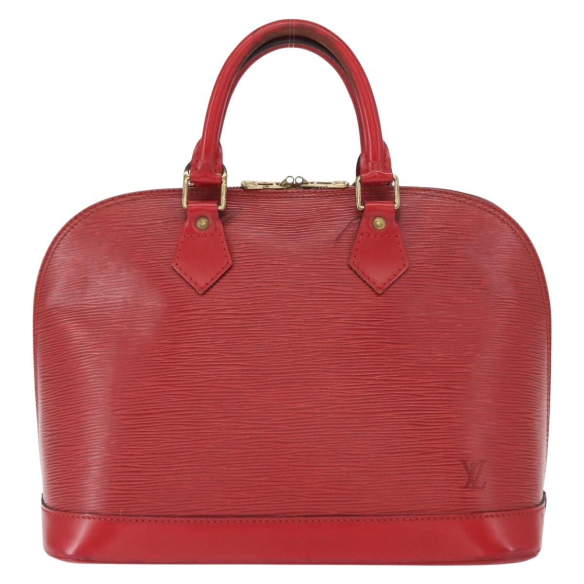 LOUIS VUITTON Epi Alma Hand Bag Castilian Red M52147 LV Auth 158108
