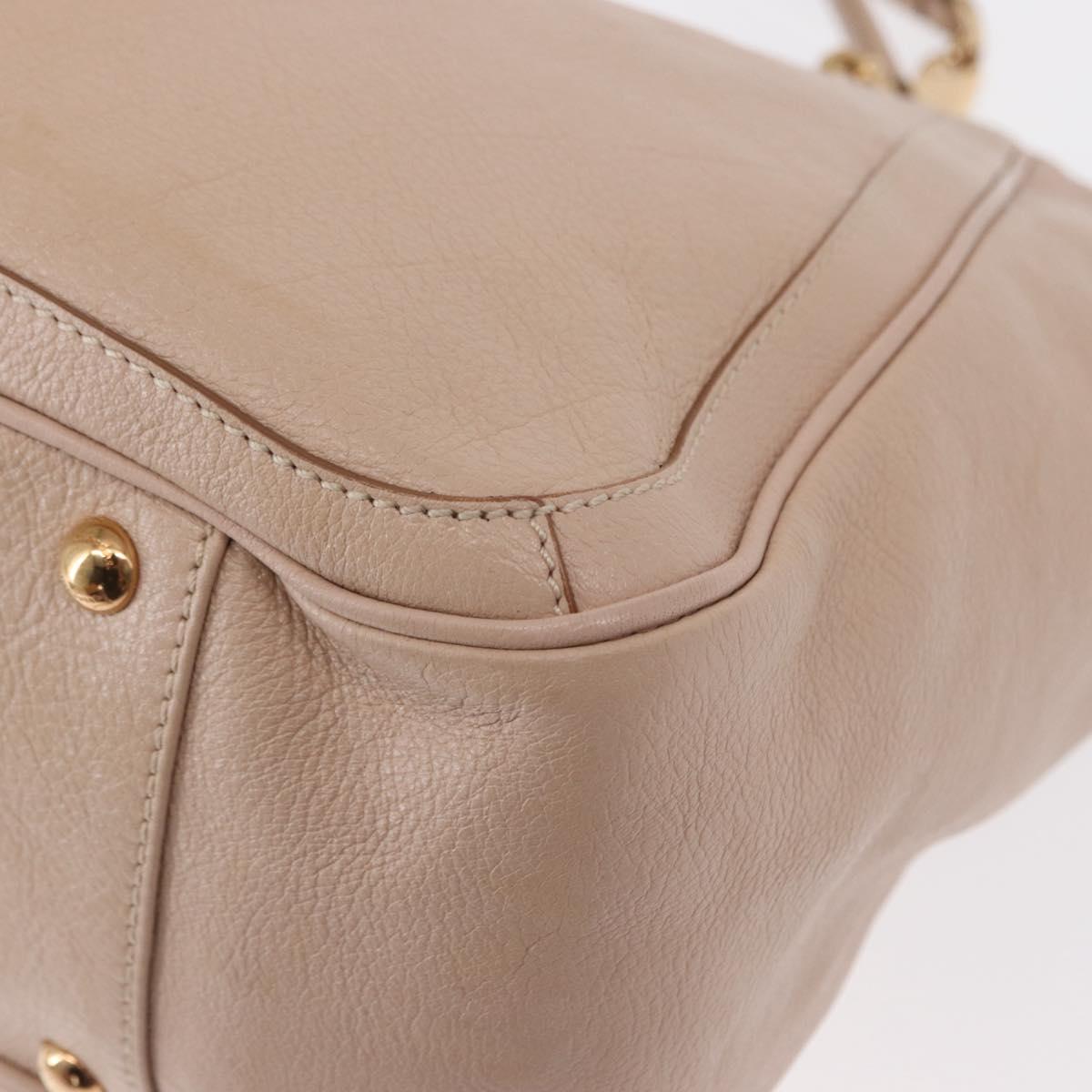 Salvatore Ferragamo Gancini Tote Bag Leather Pink Gold Auth 158121