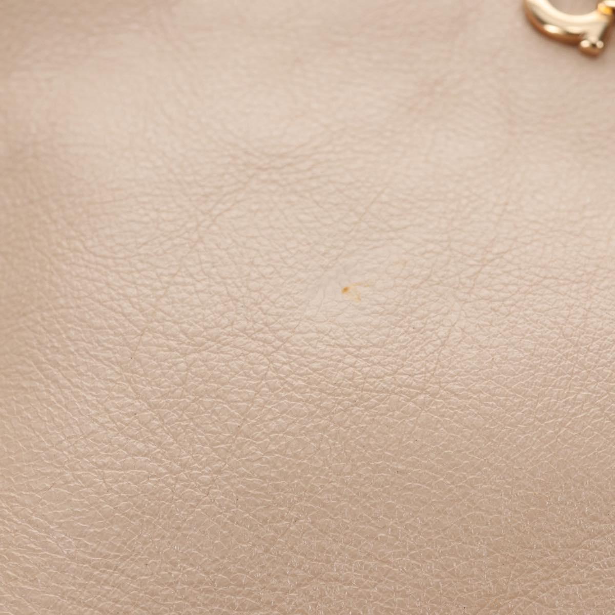 Salvatore Ferragamo Gancini Tote Bag Leather Pink Gold Auth 158121