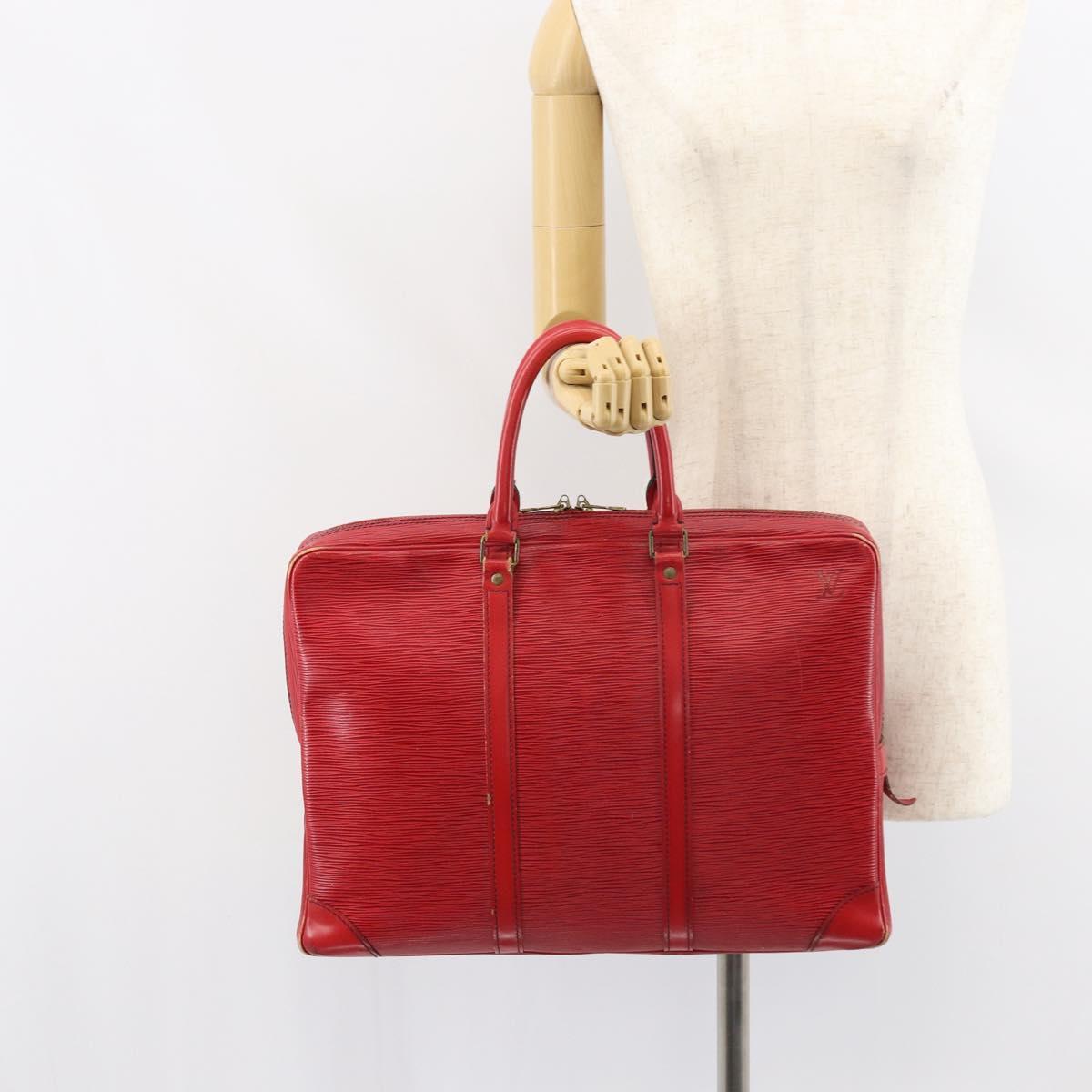 LOUIS VUITTON Epi Porte Documents Voyage Business Bag Red M54477 LV Auth 158150