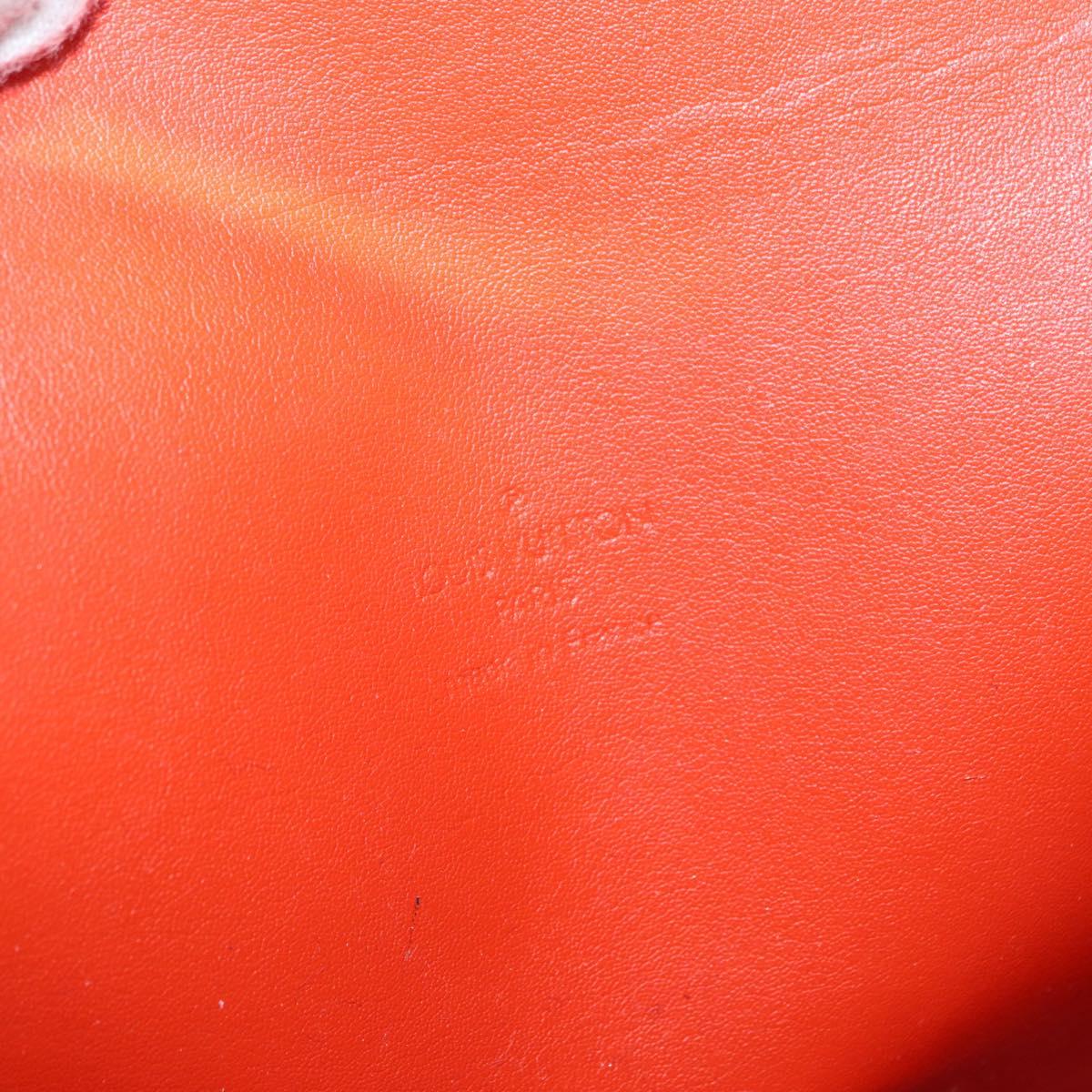 LOUIS VUITTON Monogram Vernis Spring Street Hand Bag Orange M91025 Auth 158151