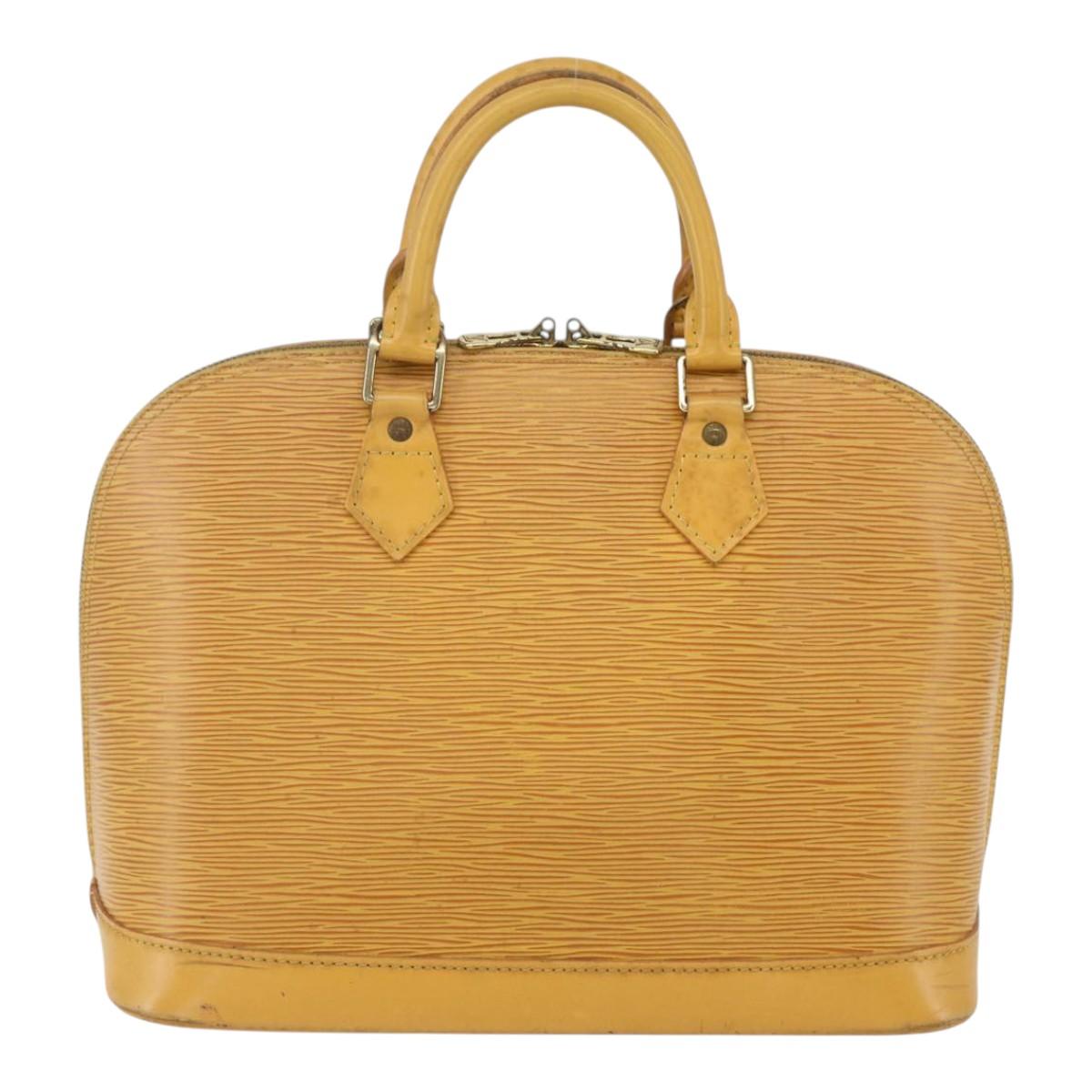LOUIS VUITTON Epi Alma Hand Bag Yellow M52149 LV Auth 158164