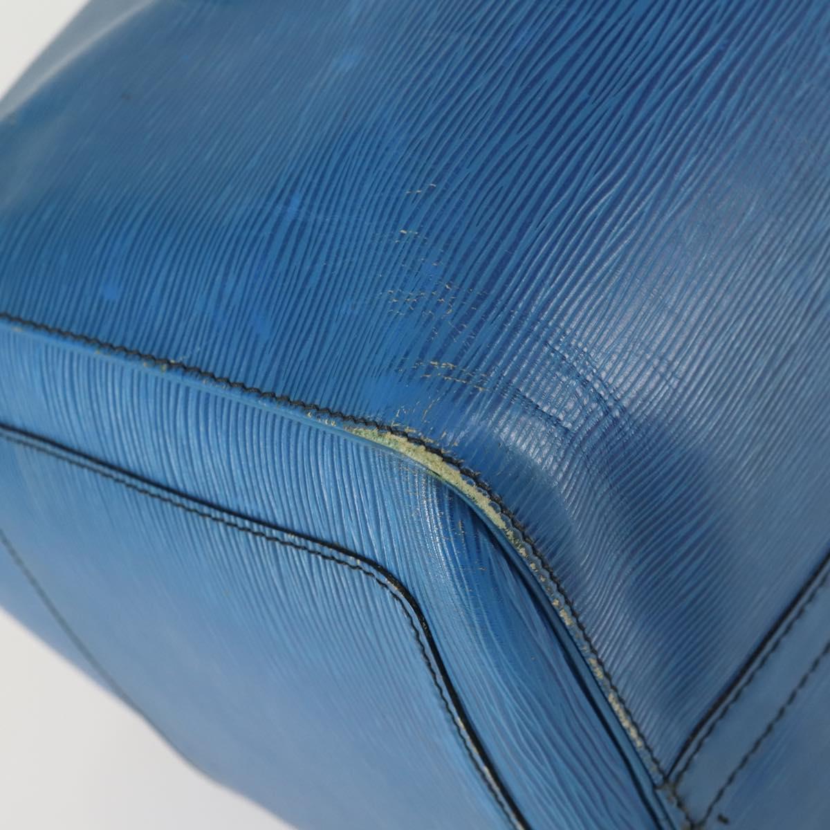 LOUIS VUITTON Epi Keepall 50 Boston Bag Blue M42965 LV Auth 158166