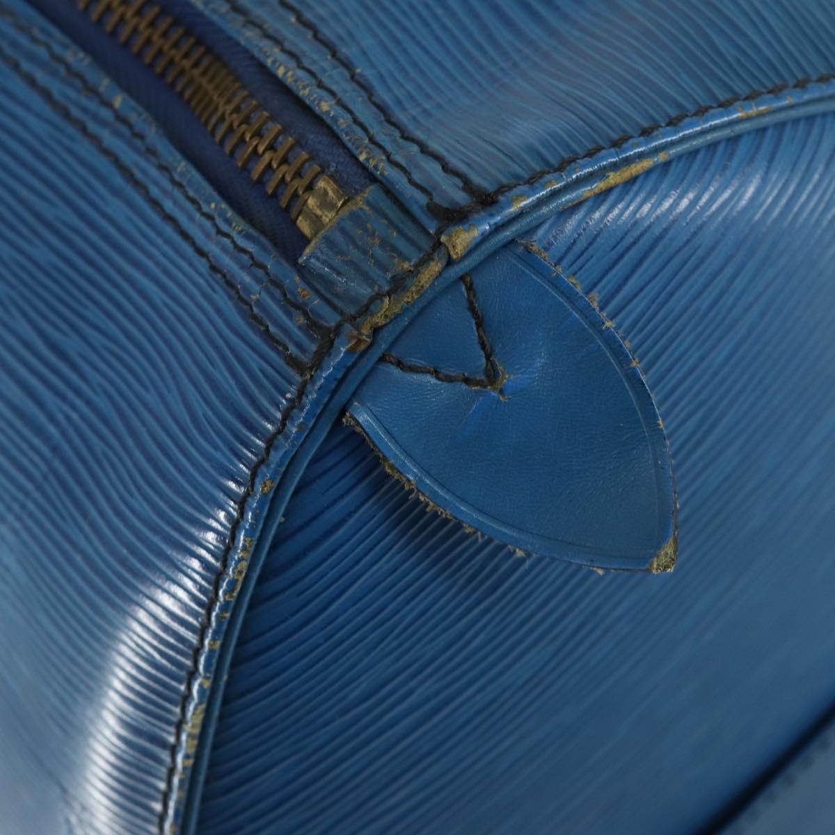 LOUIS VUITTON Epi Keepall 50 Boston Bag Blue M42965 LV Auth 158166