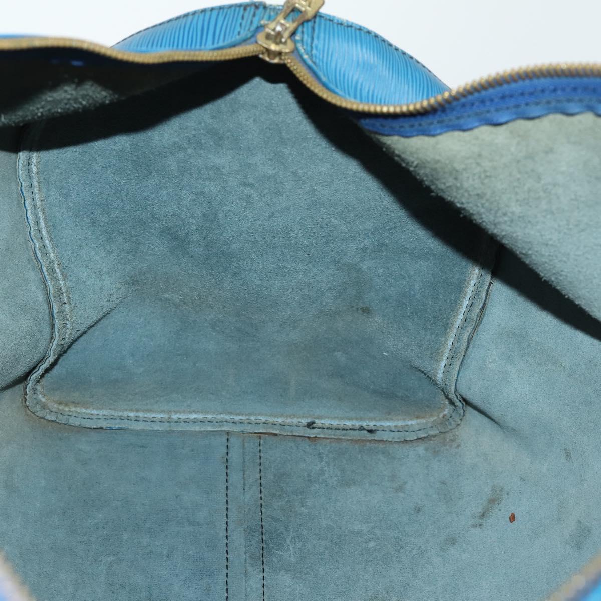 LOUIS VUITTON Epi Keepall 50 Boston Bag Blue M42965 LV Auth 158166