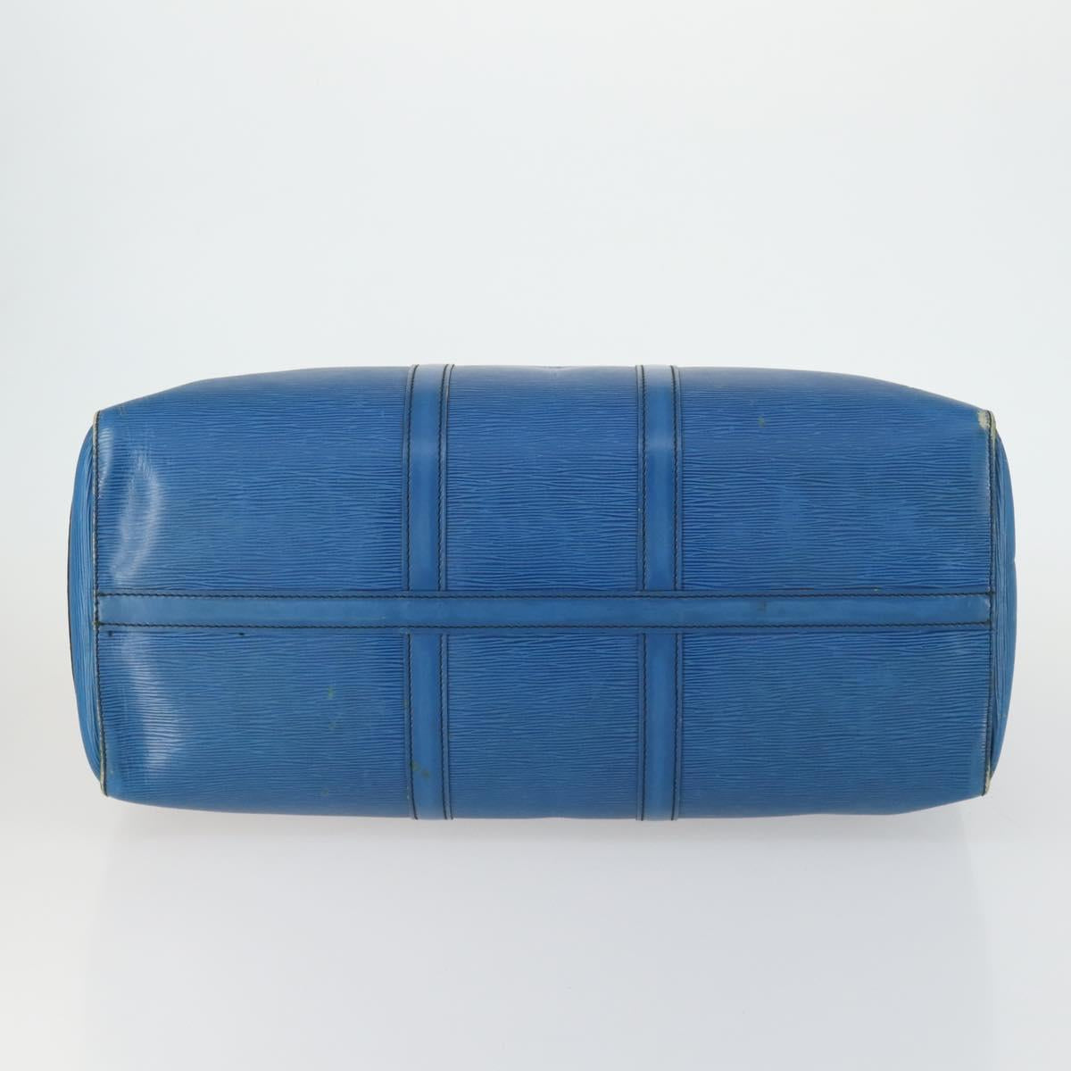 LOUIS VUITTON Epi Keepall 50 Boston Bag Blue M42965 LV Auth 158166