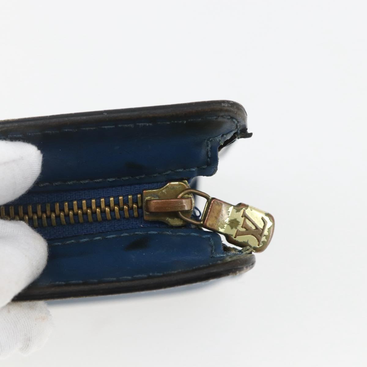LOUIS VUITTON Epi Pochette Homme Clutch Bag Blue M52522 LV Auth 158167