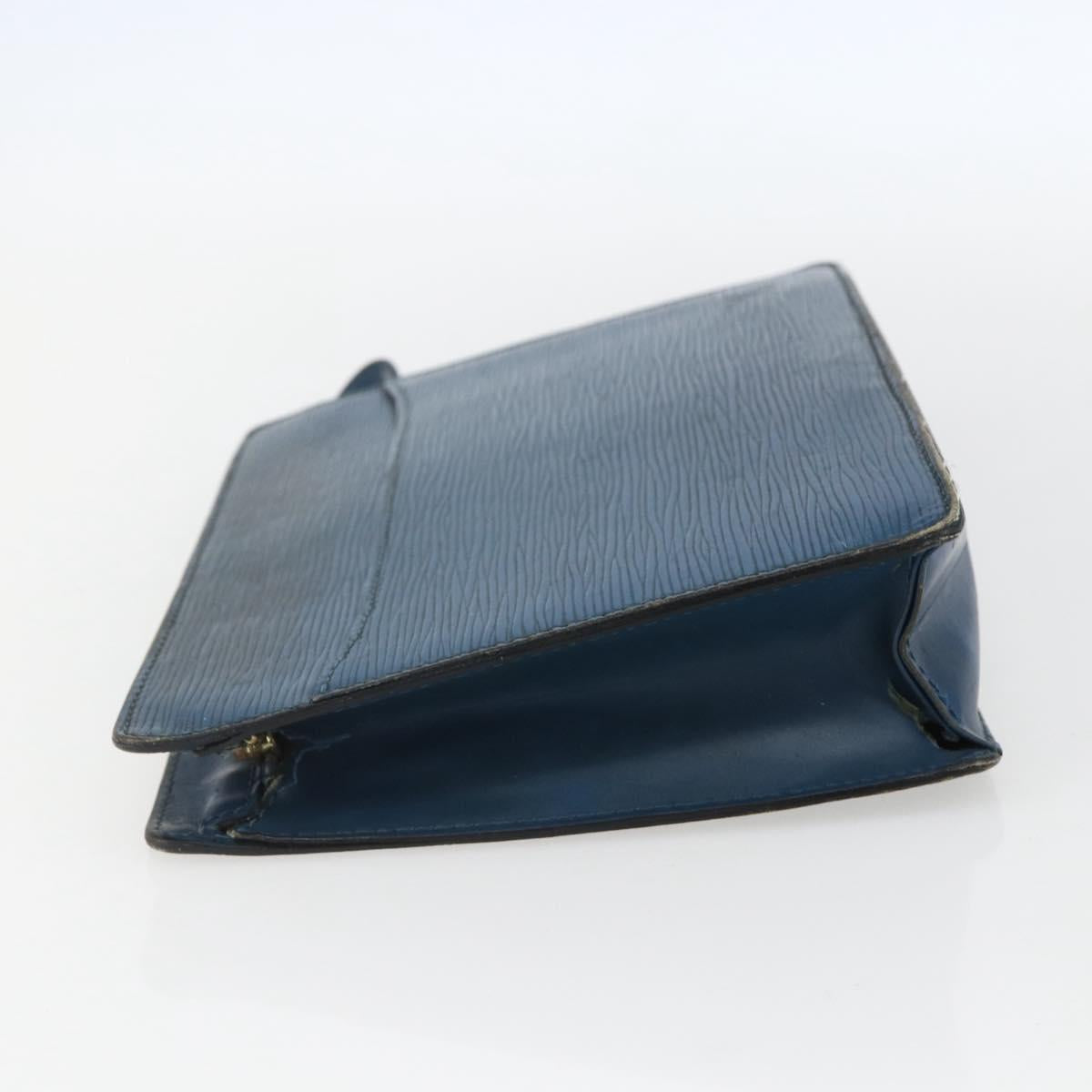 LOUIS VUITTON Epi Pochette Homme Clutch Bag Blue M52522 LV Auth 158167