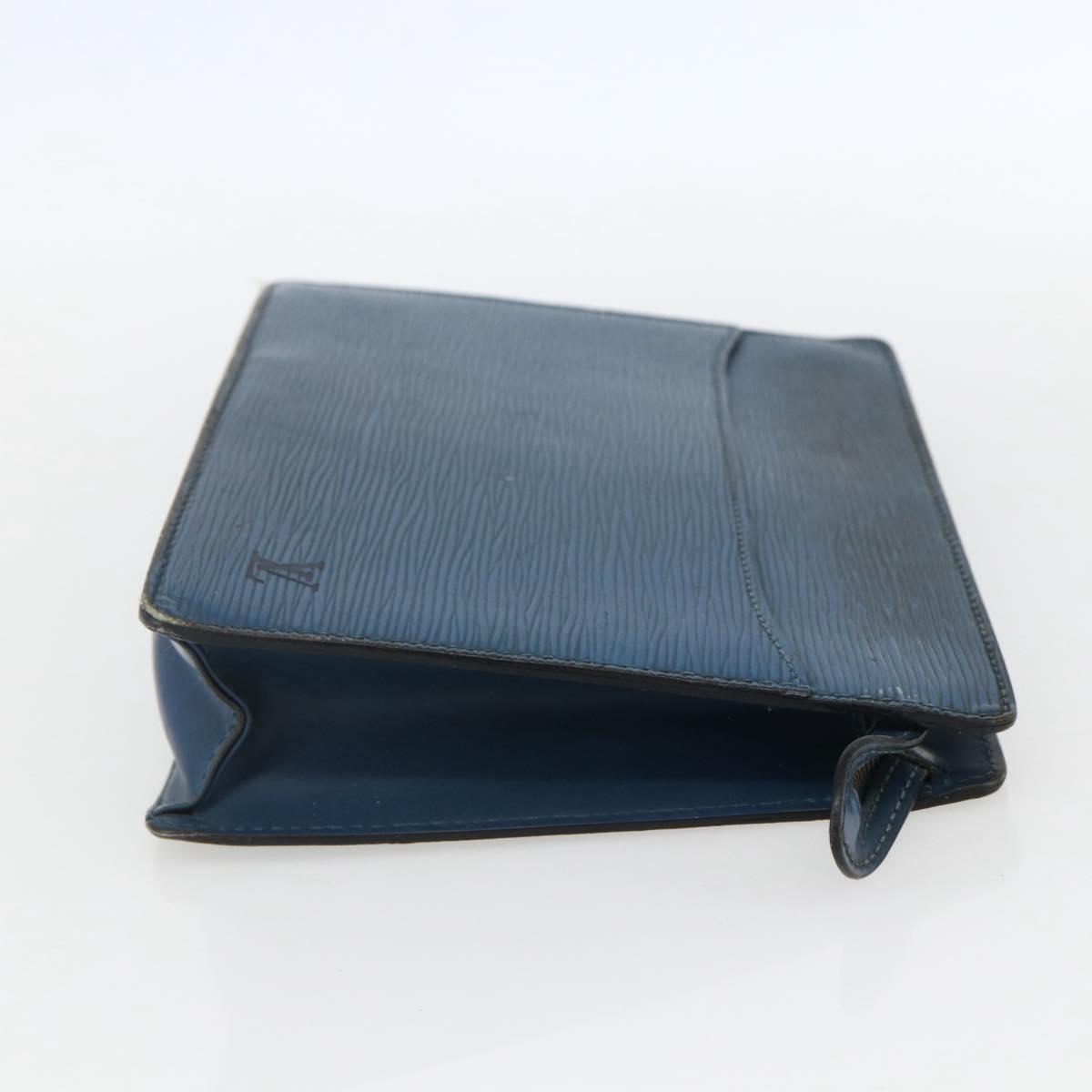 LOUIS VUITTON Epi Pochette Homme Clutch Bag Blue M52522 LV Auth 158167