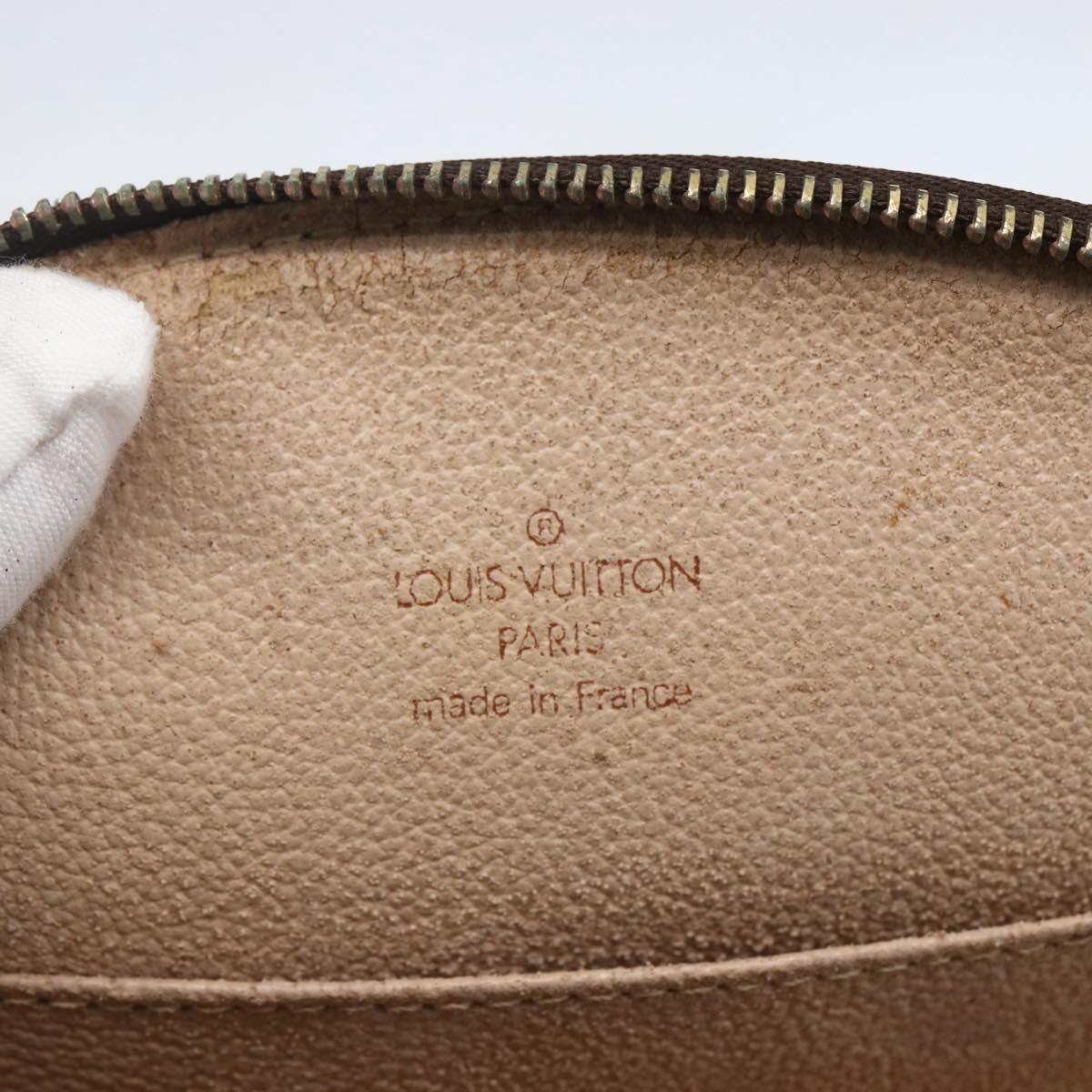 LOUIS VUITTON Monogram Trousse Demi Ronde Cosmetic Pouch M47520 LV Auth 158168