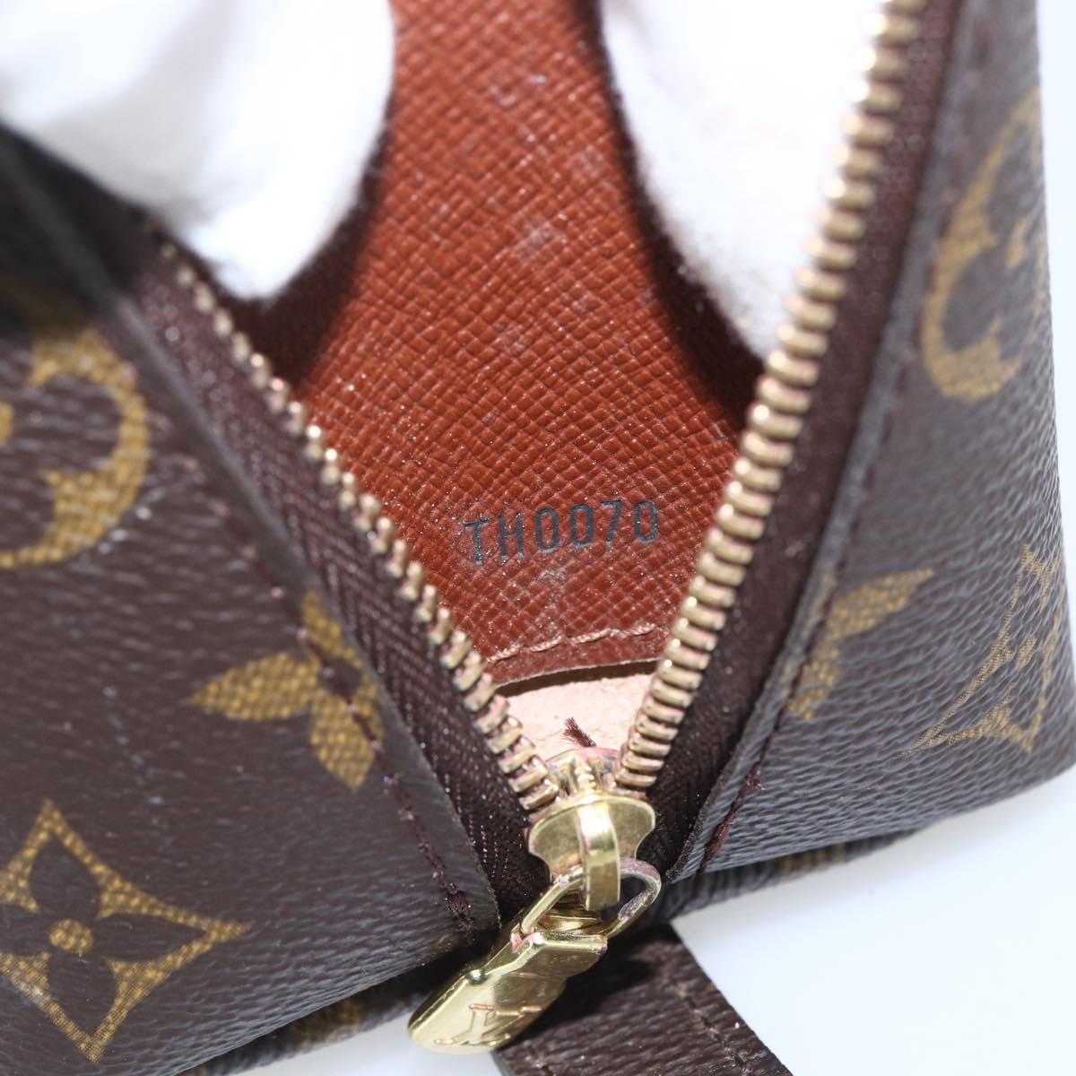 LOUIS VUITTON Monogram Trousse Demi Ronde Cosmetic Pouch M47520 LV Auth 158168