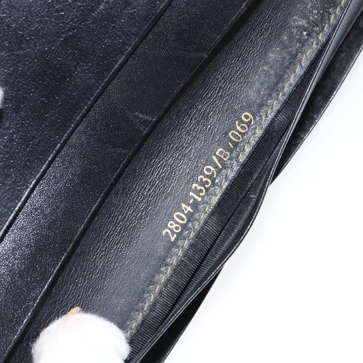 FENDI Pecan Canvas Long Wallet Black Brown Black Brown Auth 158174