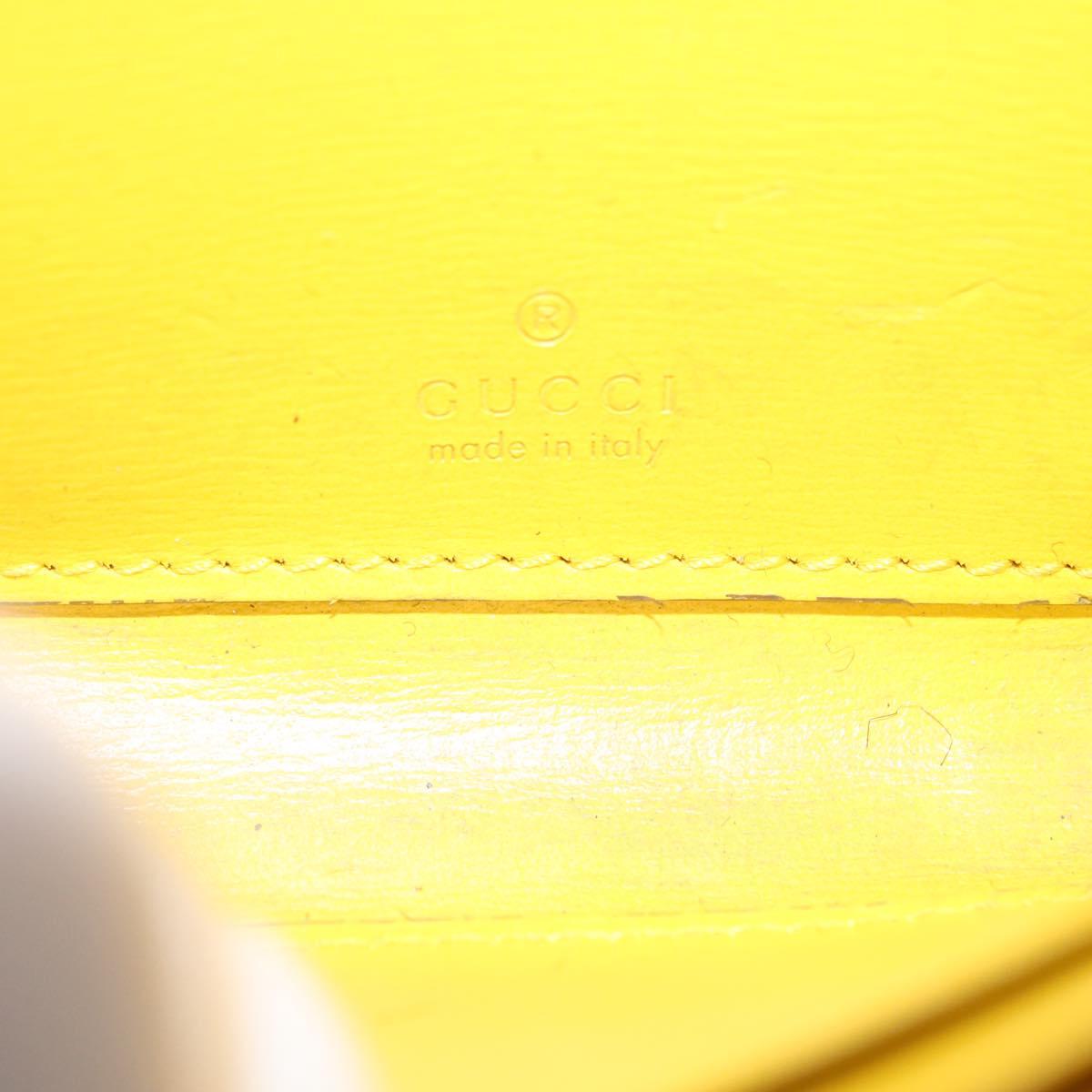 GUCCI GG Canvas Coin Purse Yellow Gold 790037 Auth 158182